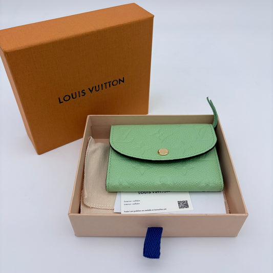 Louis Vuitton x Takashi Murakami Monogram Empreinte Matcha Green Rosalie Coin Purse [Used]