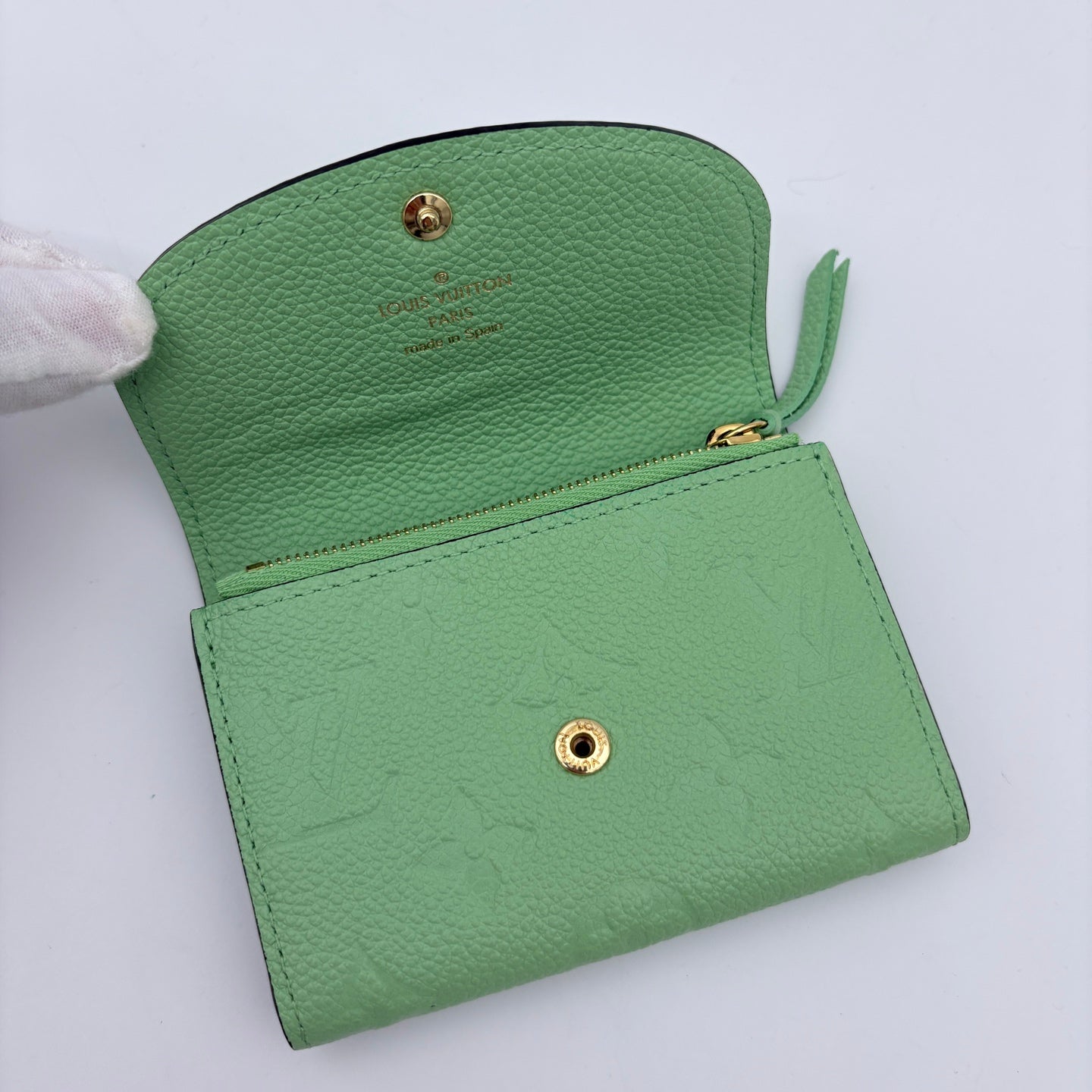 Louis Vuitton x Takashi Murakami Monogram Empreinte Matcha Green Rosalie Coin Purse [Used]