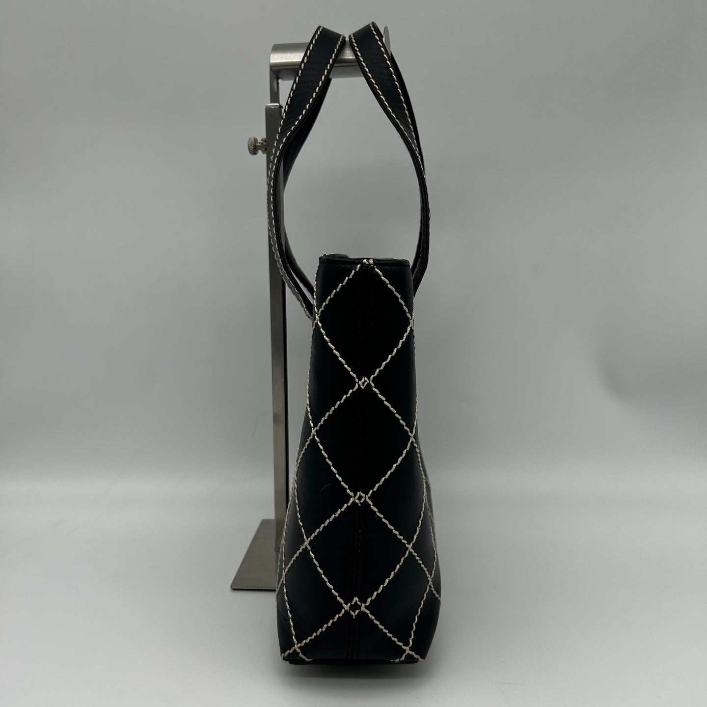 Chanel Lambskin Wild Stitching Coco Mark Handbag [Used]