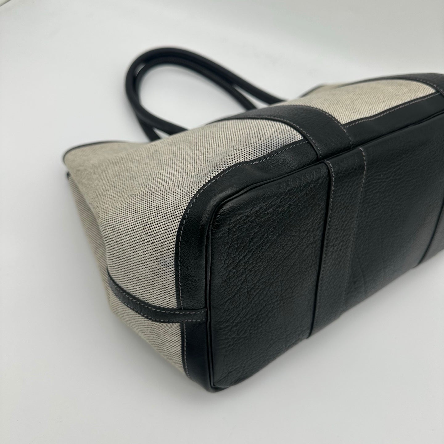 Hermès Garden Party 36 Black And White Canvas Tote Bag [Used]