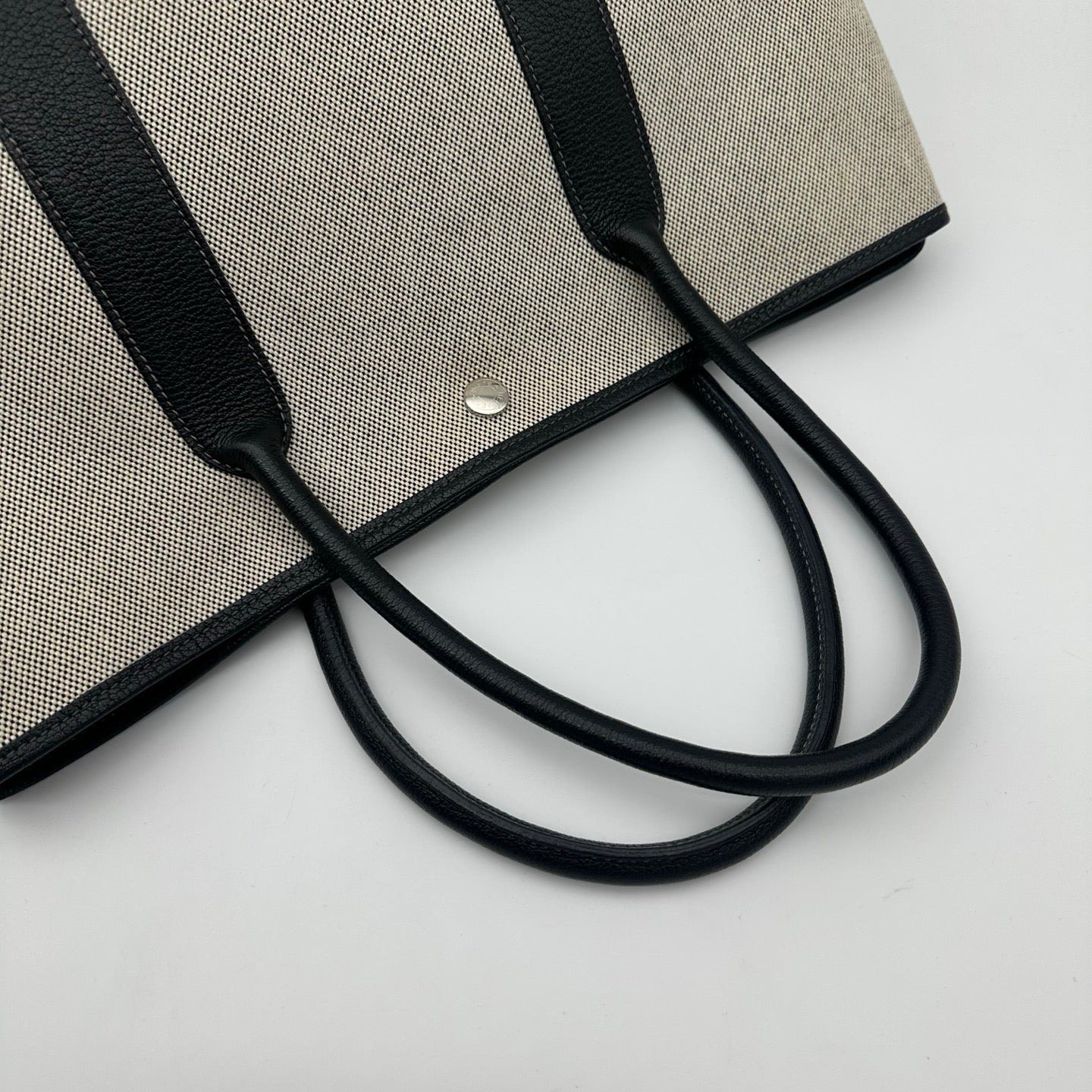 Hermès Garden Party 36 Black And White Canvas Tote Bag [Used]