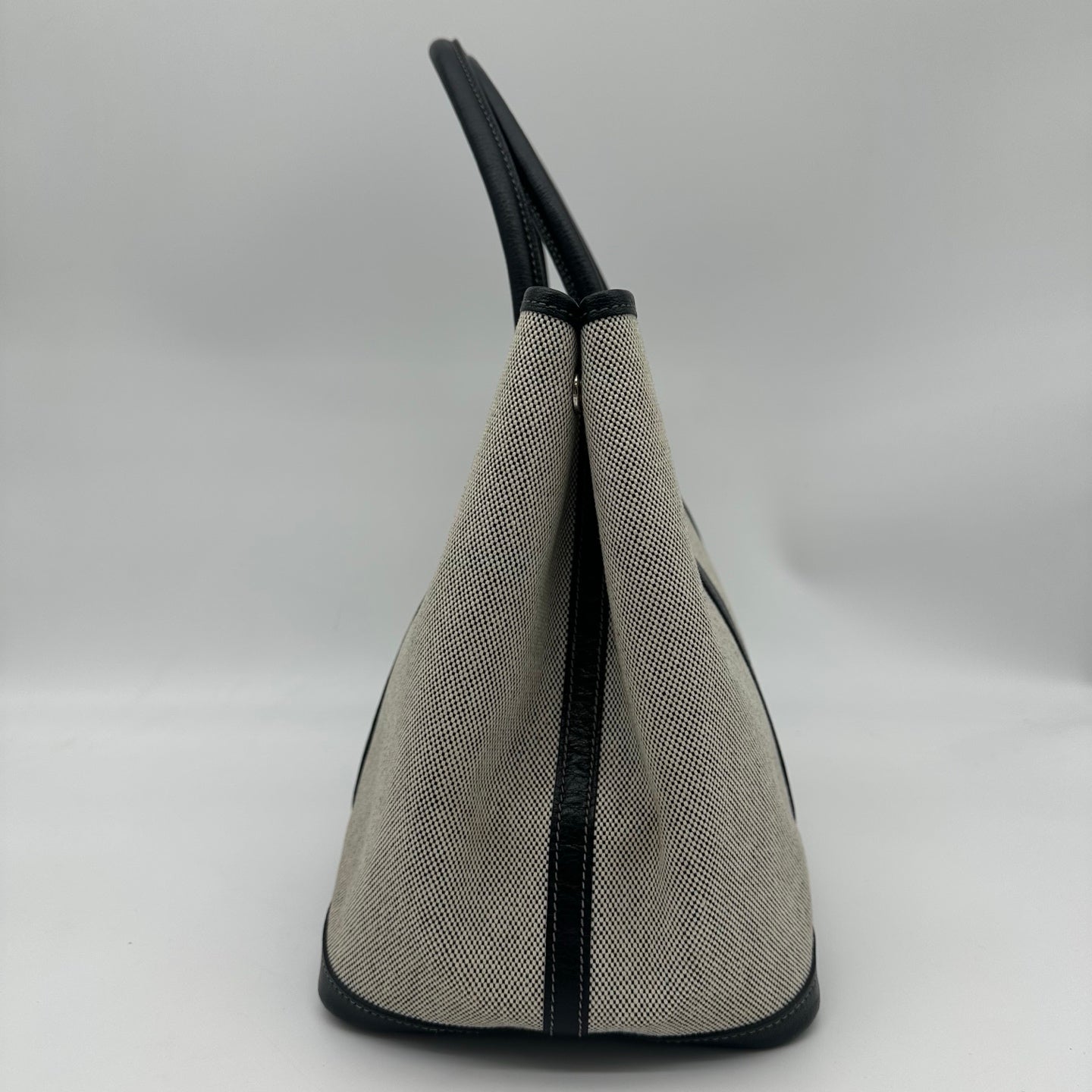 Hermès Garden Party 36 Black And White Canvas Tote Bag [Used]