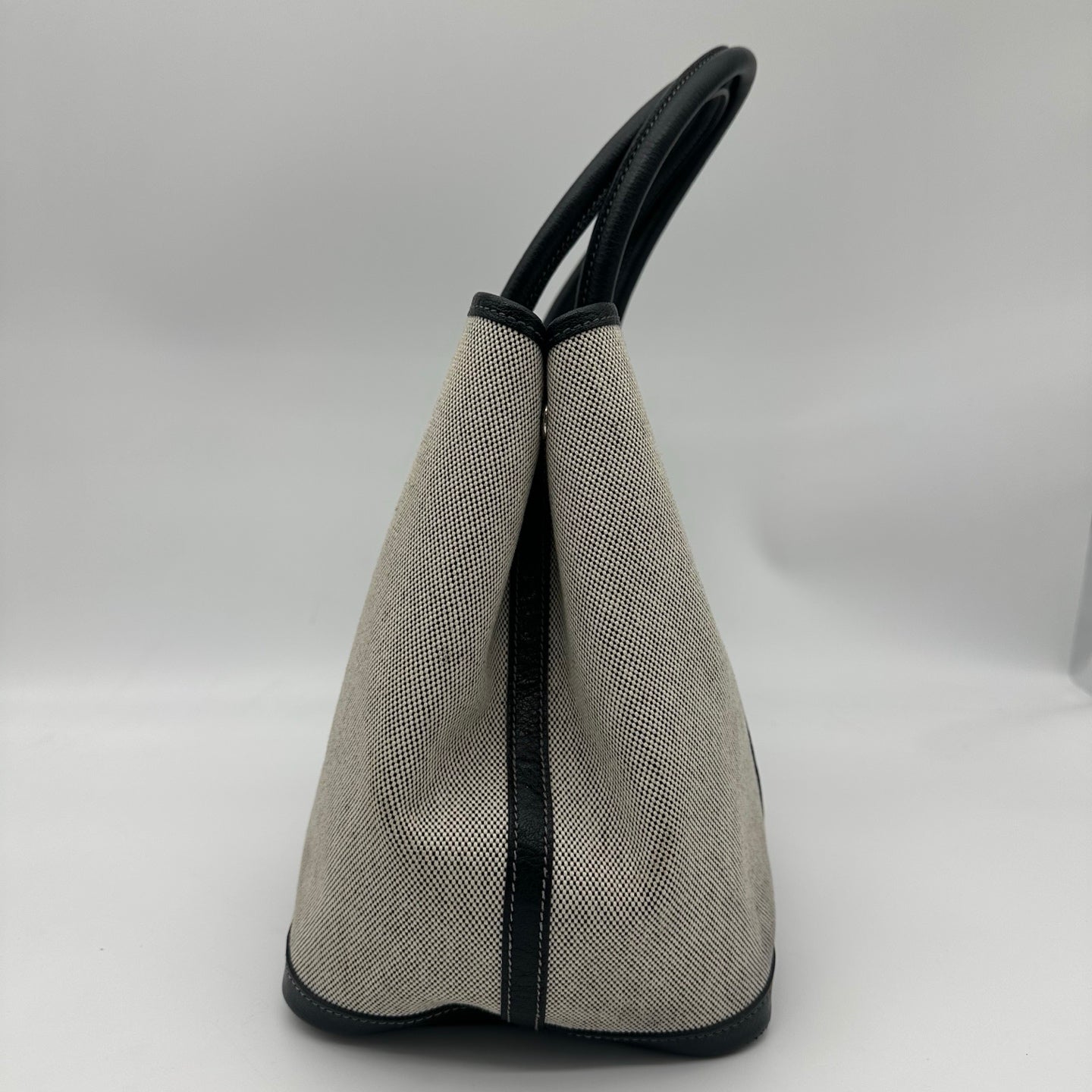 Hermès Garden Party 36 Black And White Canvas Tote Bag [Used]