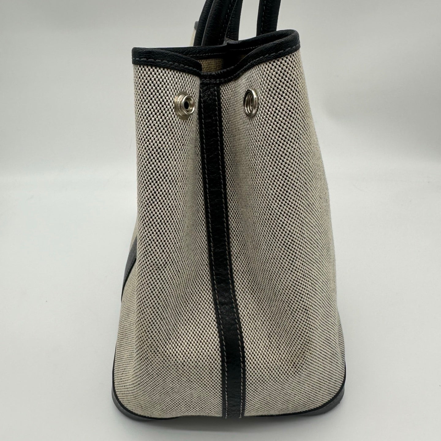 Hermès Garden Party 36 Black And White Canvas Tote Bag [Used]