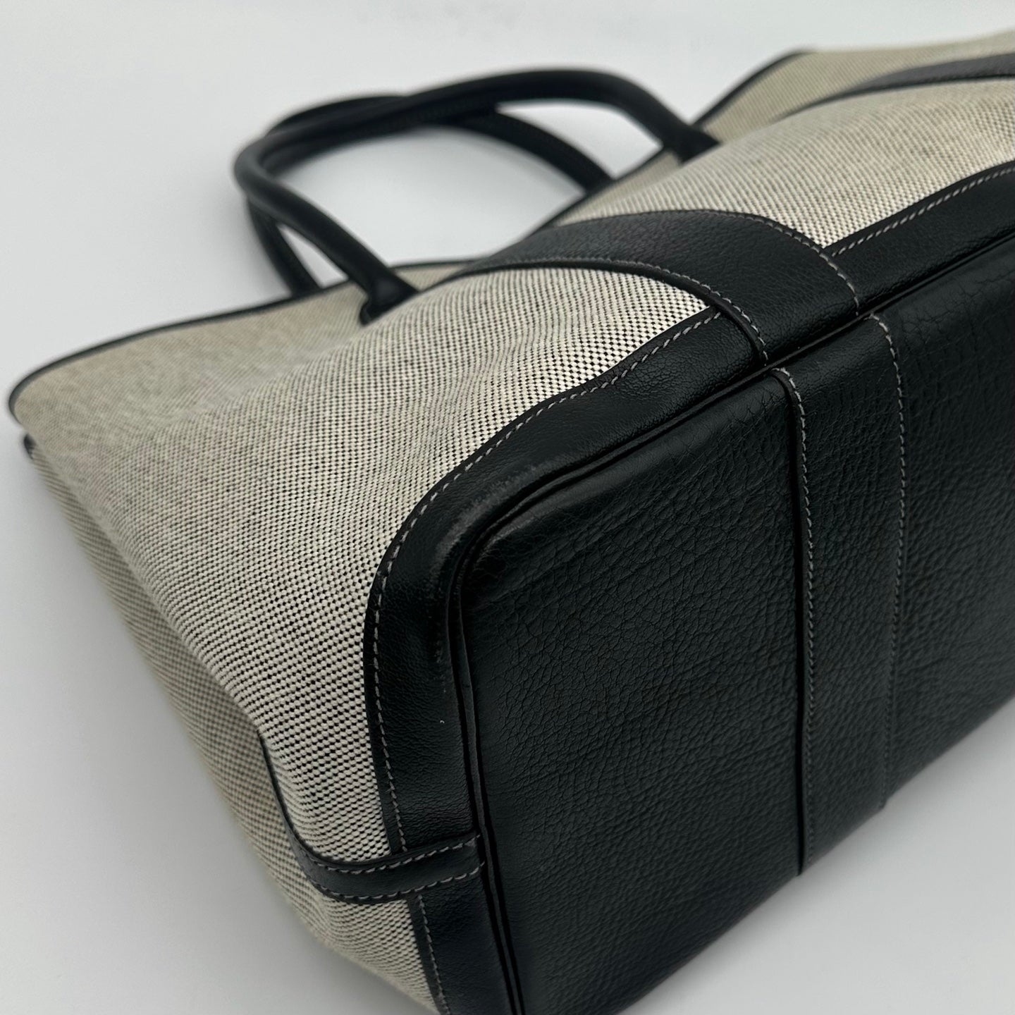 Hermès Garden Party 36 Black And White Canvas Tote Bag [Used]