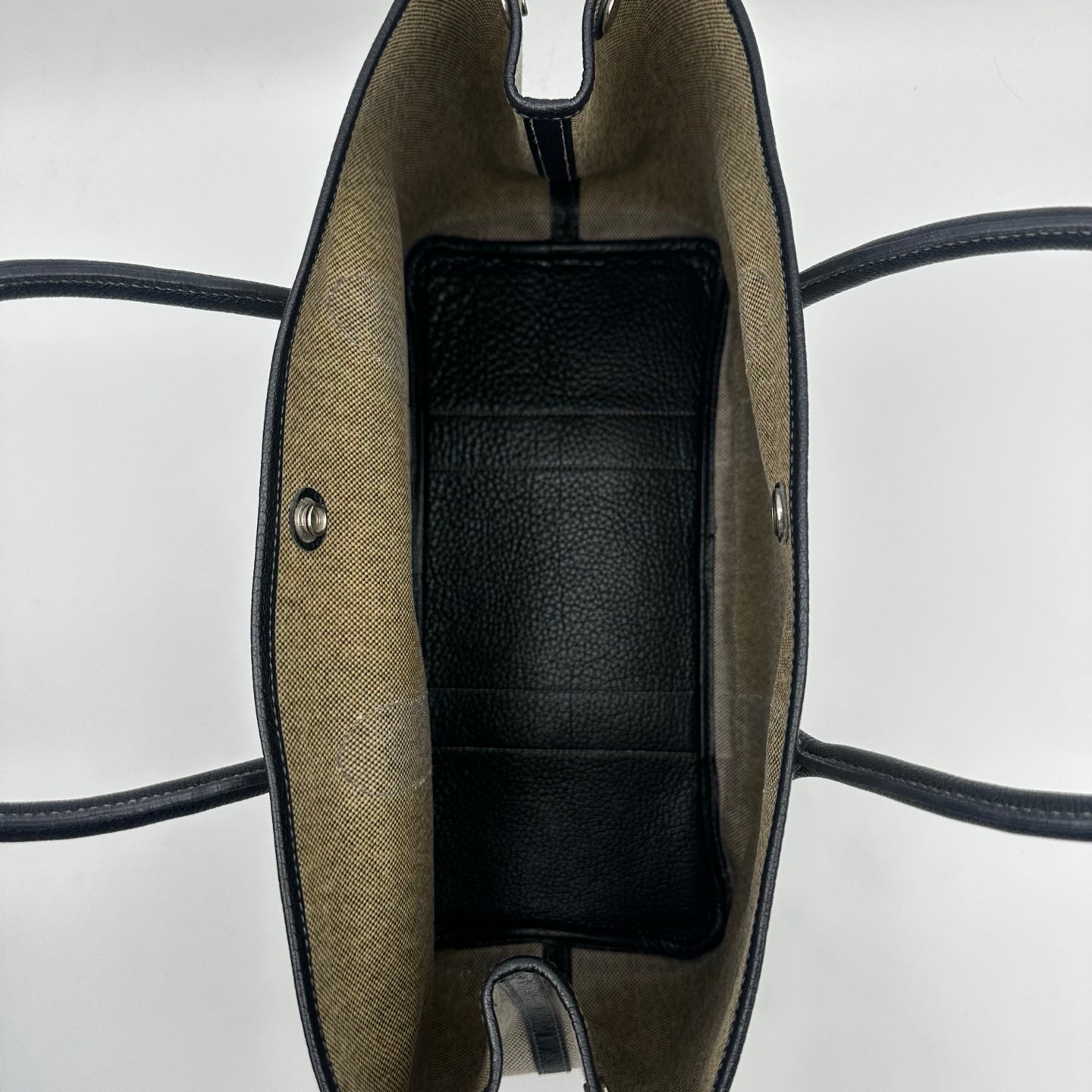 Hermès Garden Party 36 Black And White Canvas Tote Bag [Used]