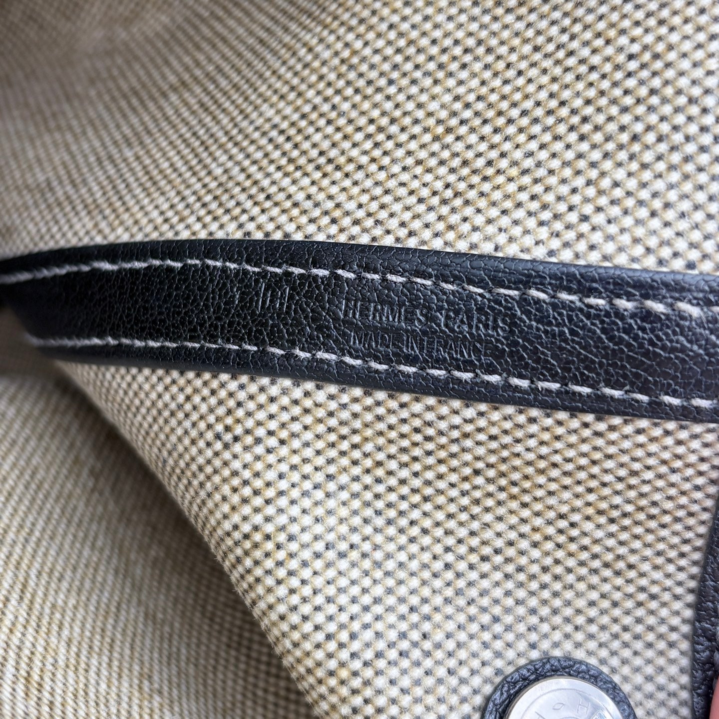 Hermès Garden Party 36 Black And White Canvas Tote Bag [Used]