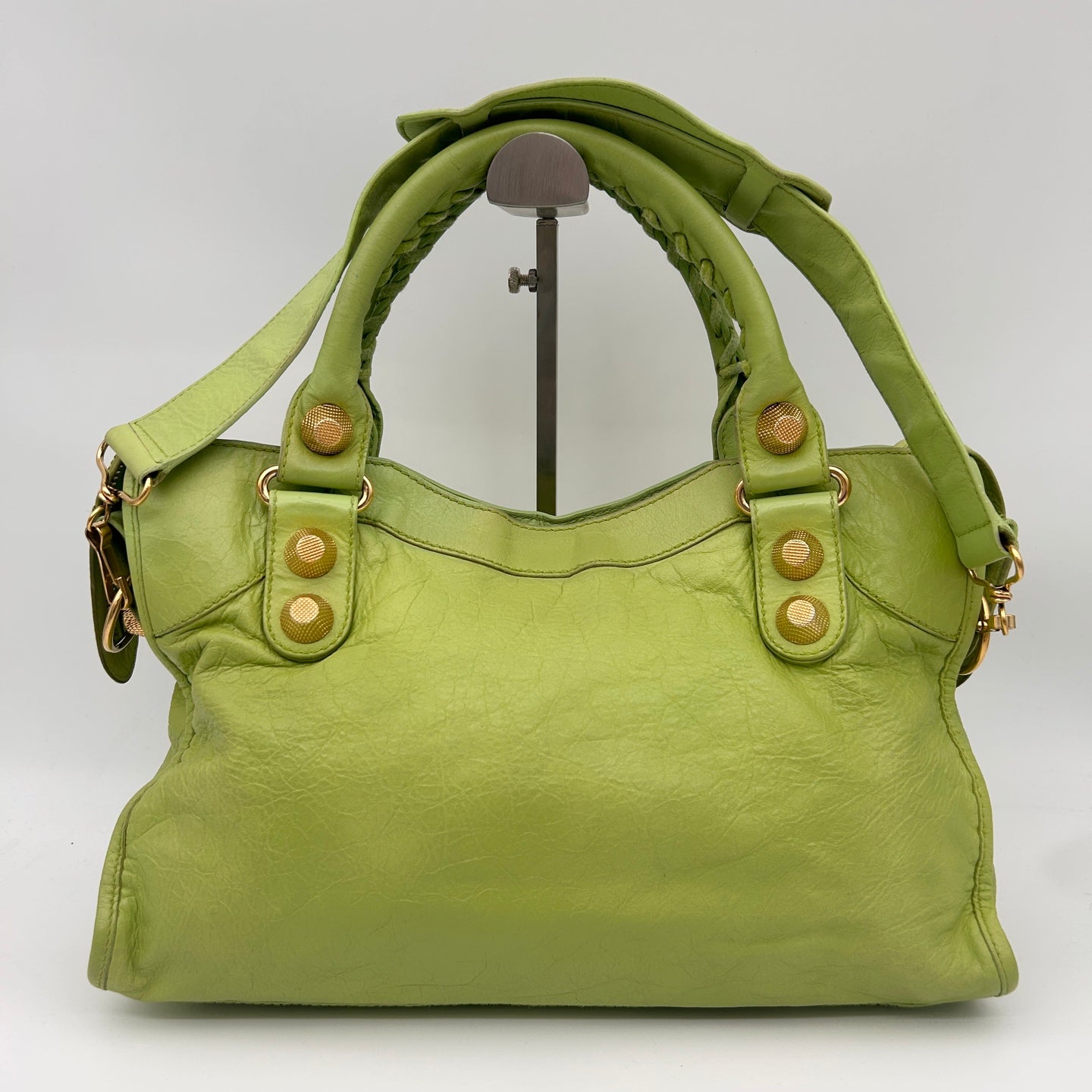 Balenciaga Le City Apple Green Leather 2-Way Bag [Used]