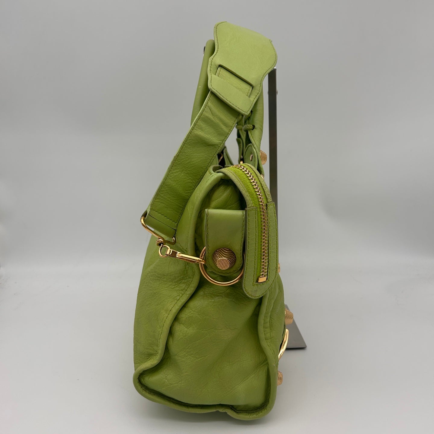 Balenciaga Le City Apple Green Leather 2-Way Bag [Used]
