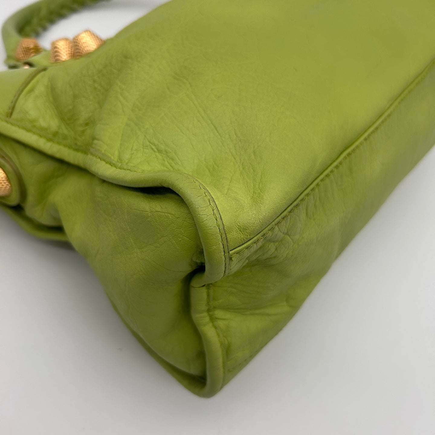 Balenciaga Le City Apple Green Leather 2-Way Bag [Used]