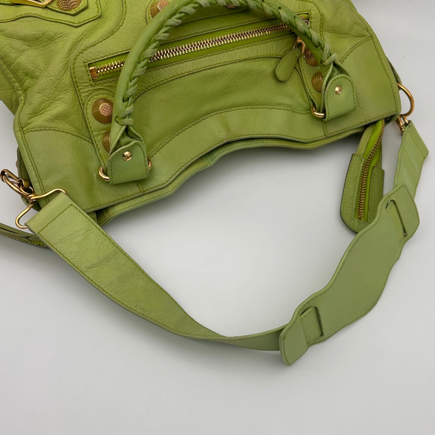 Balenciaga Le City Apple Green Leather 2-Way Bag [Used]