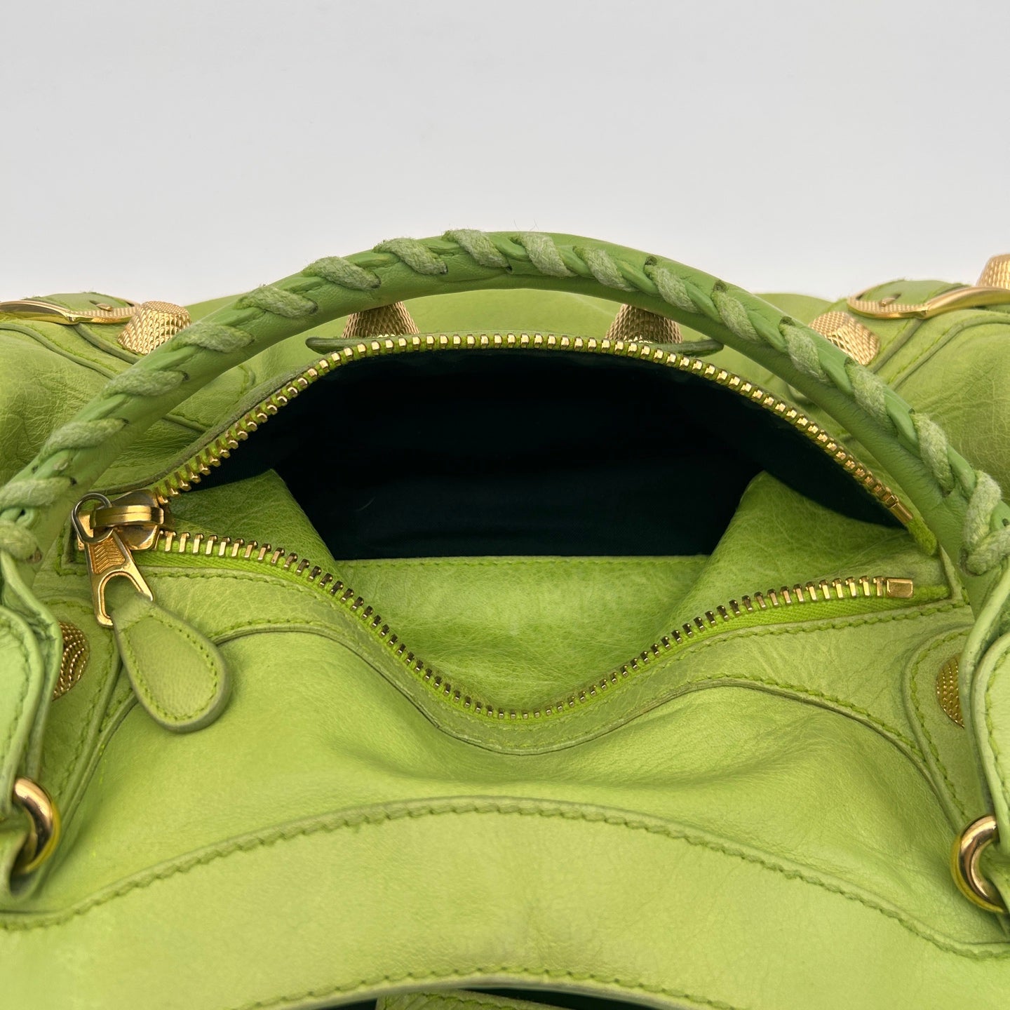 Balenciaga Le City Apple Green Leather 2-Way Bag [Used]