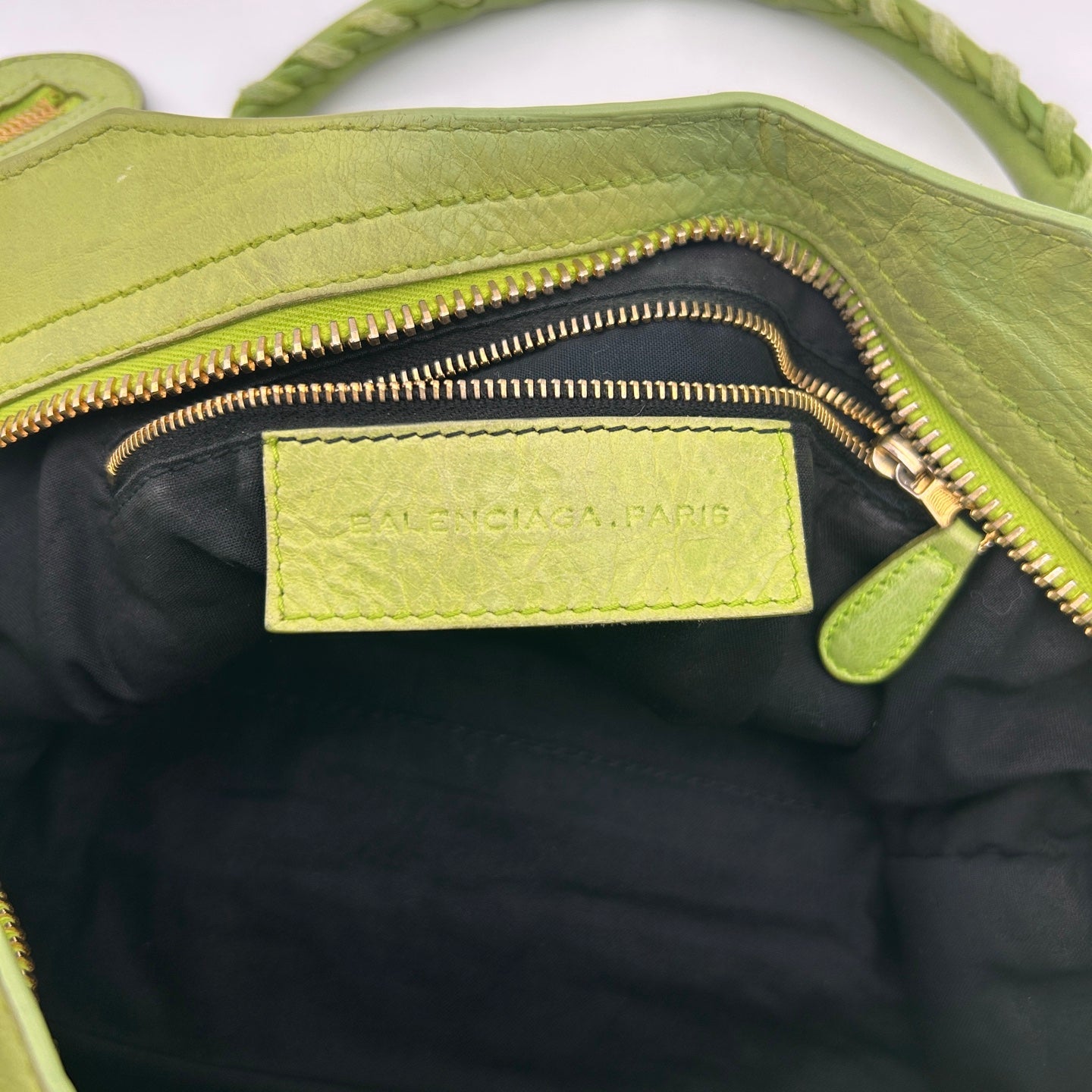 Balenciaga Le City Apple Green Leather 2-Way Bag [Used]