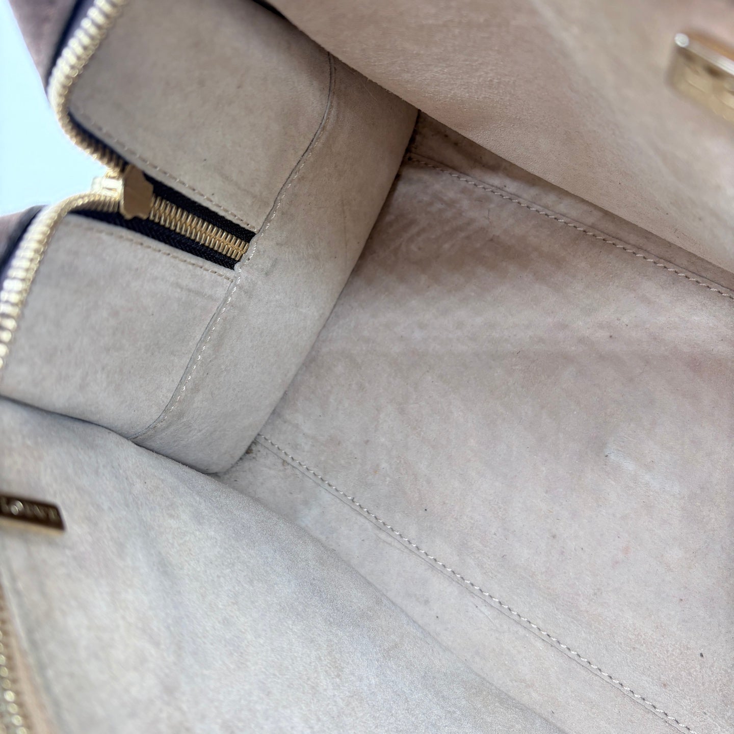 Loewe Amazona Mocha Brown Suede Croc-Embossed Leather Box Bag [Used]