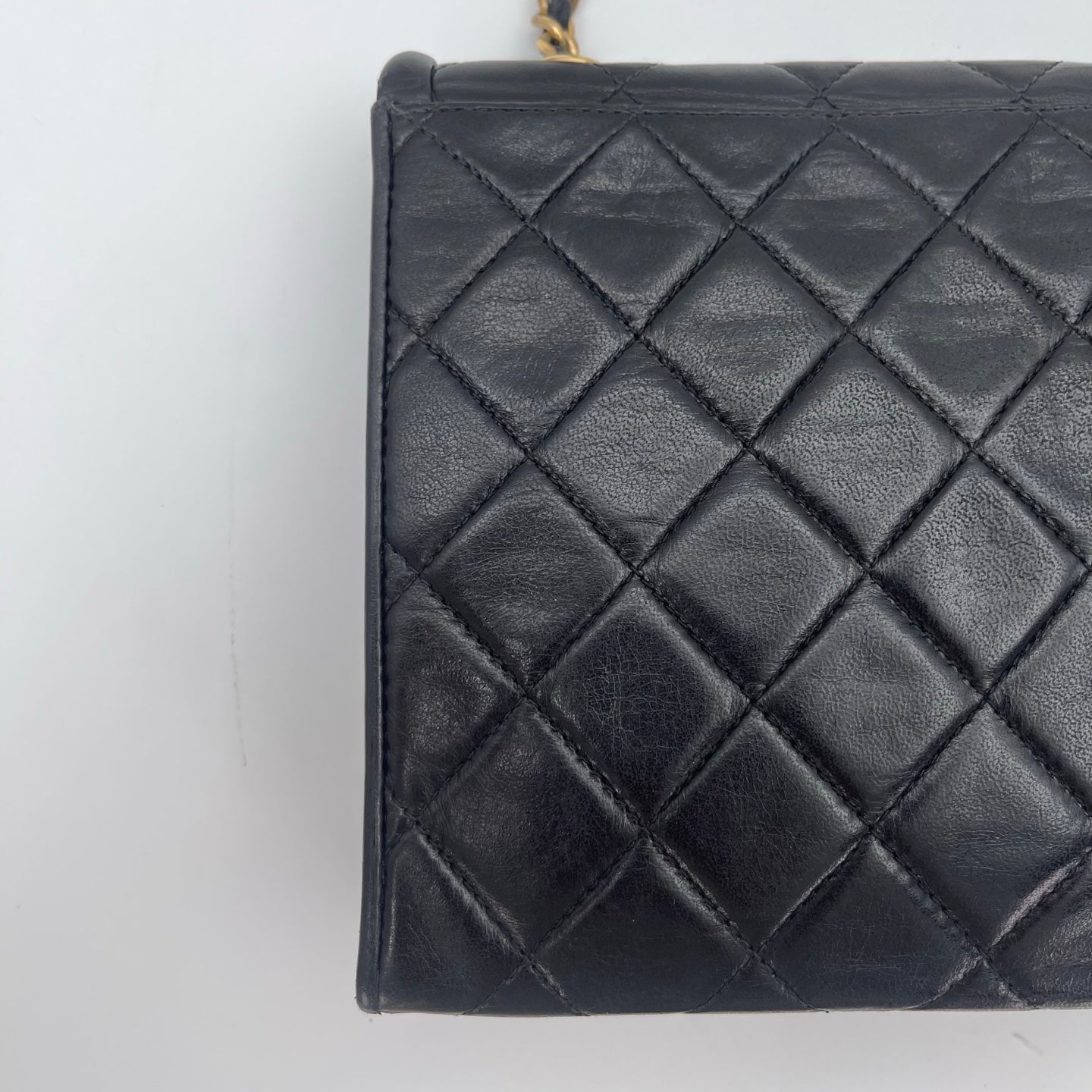 Chanel Vintage Black Lambskin Tassel Asymmetrical Double Flap Bag [Used]