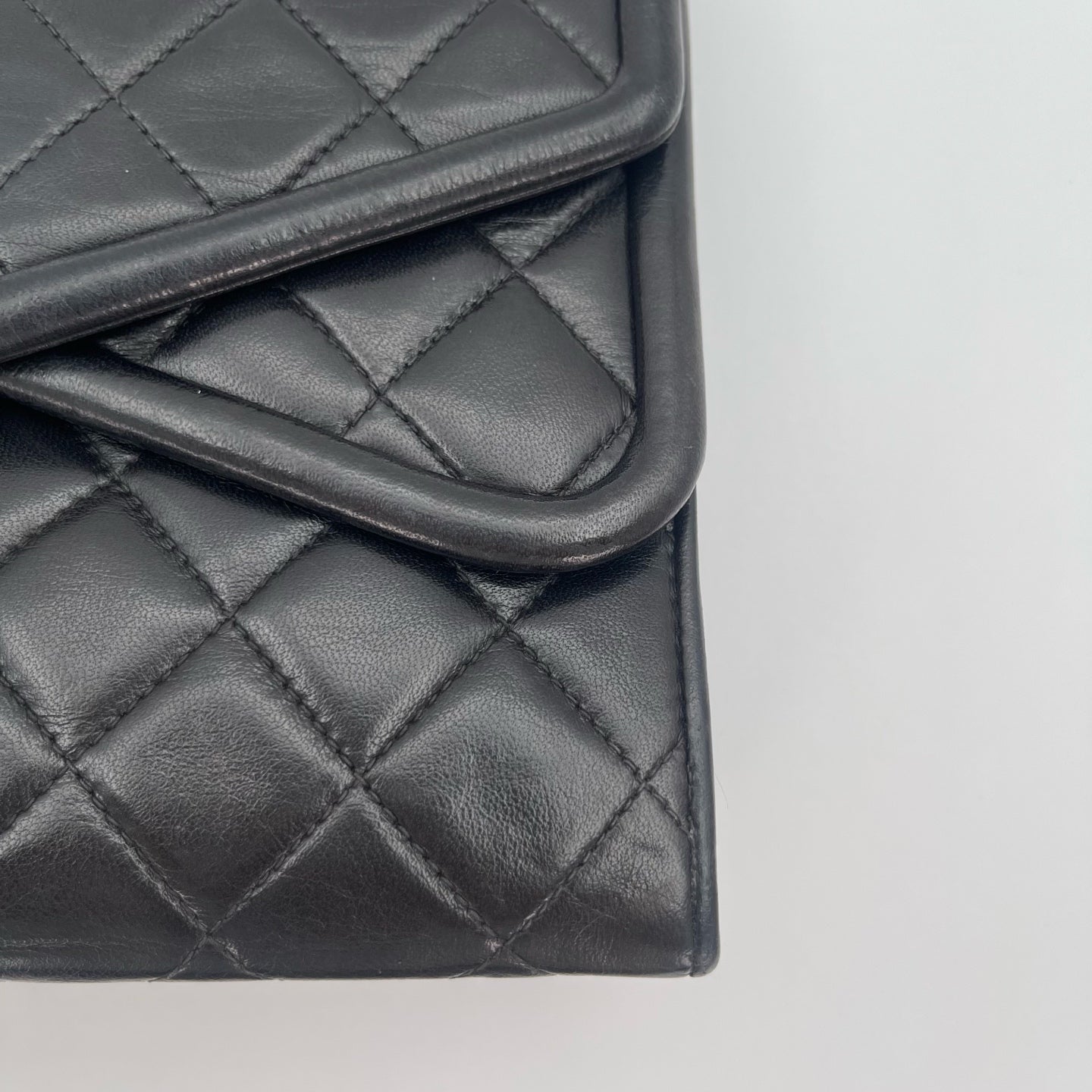 Chanel Vintage Black Lambskin Tassel Asymmetrical Double Flap Bag [Used]