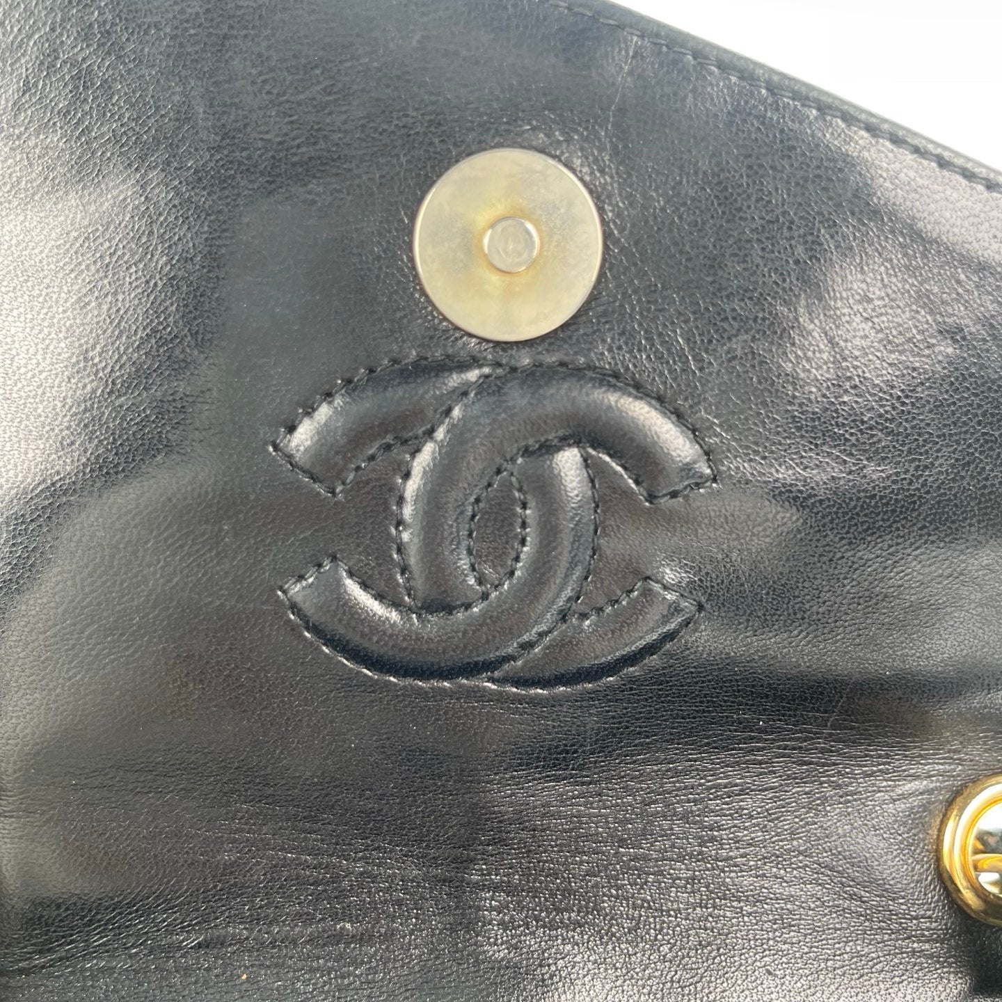 Chanel Vintage Black Lambskin Tassel Asymmetrical Double Flap Bag [Used]