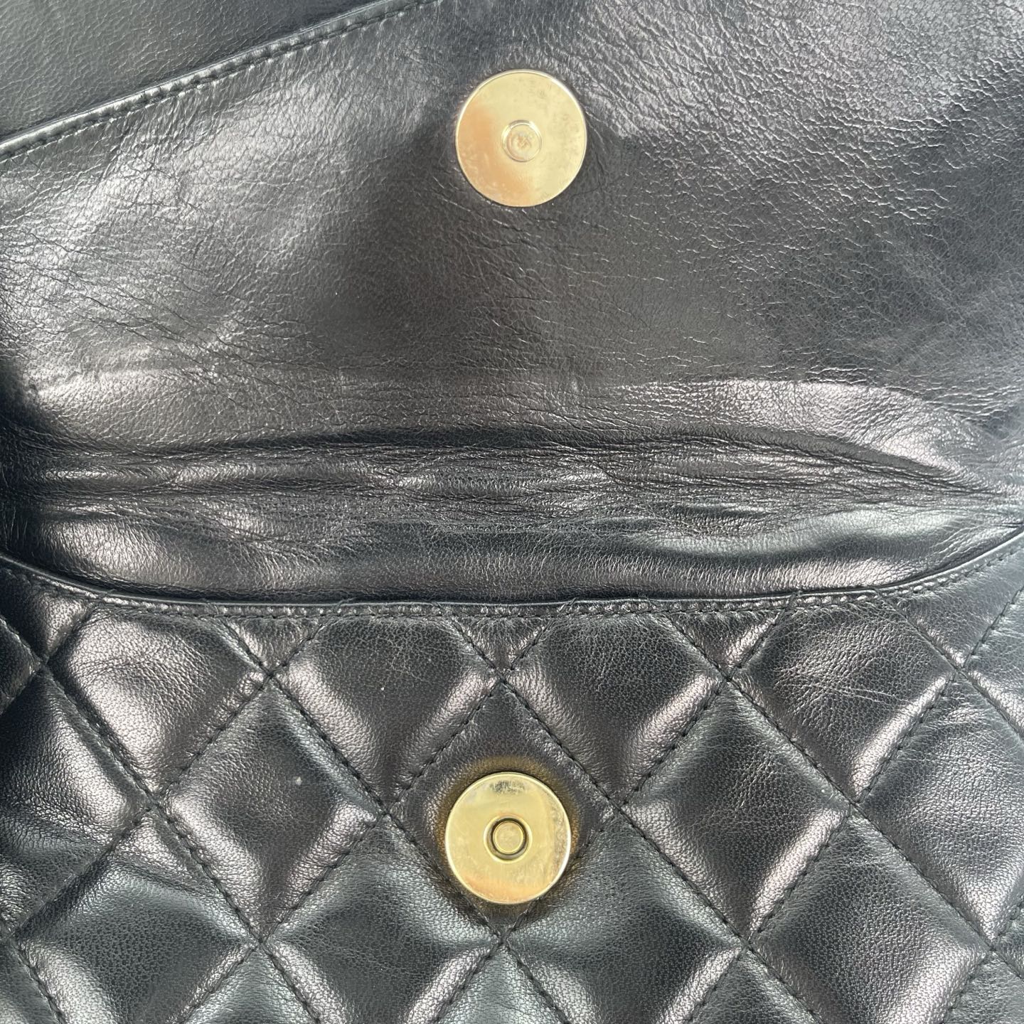 Chanel Vintage Black Lambskin Tassel Asymmetrical Double Flap Bag [Used]