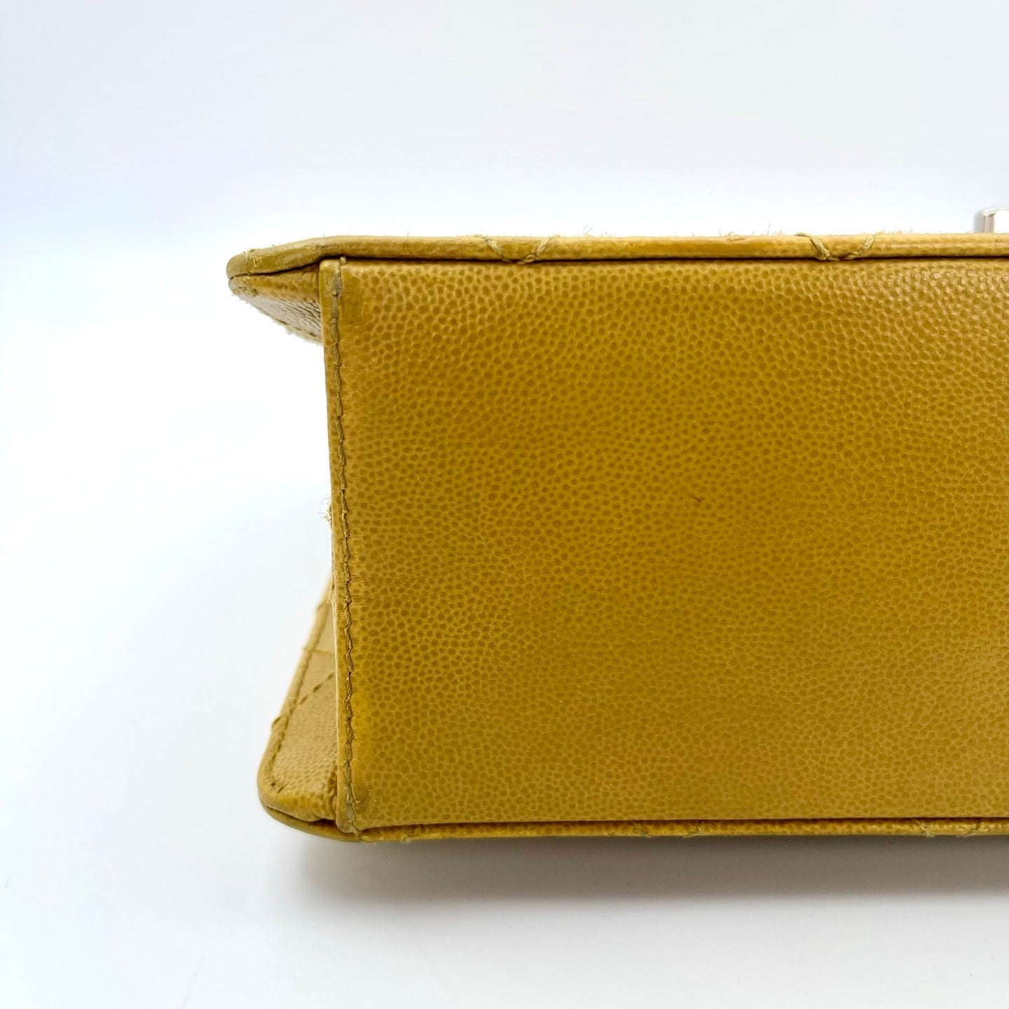 Chanel Classic Flap Ginger Green Caviar Skin Shoulder Bag [Used]