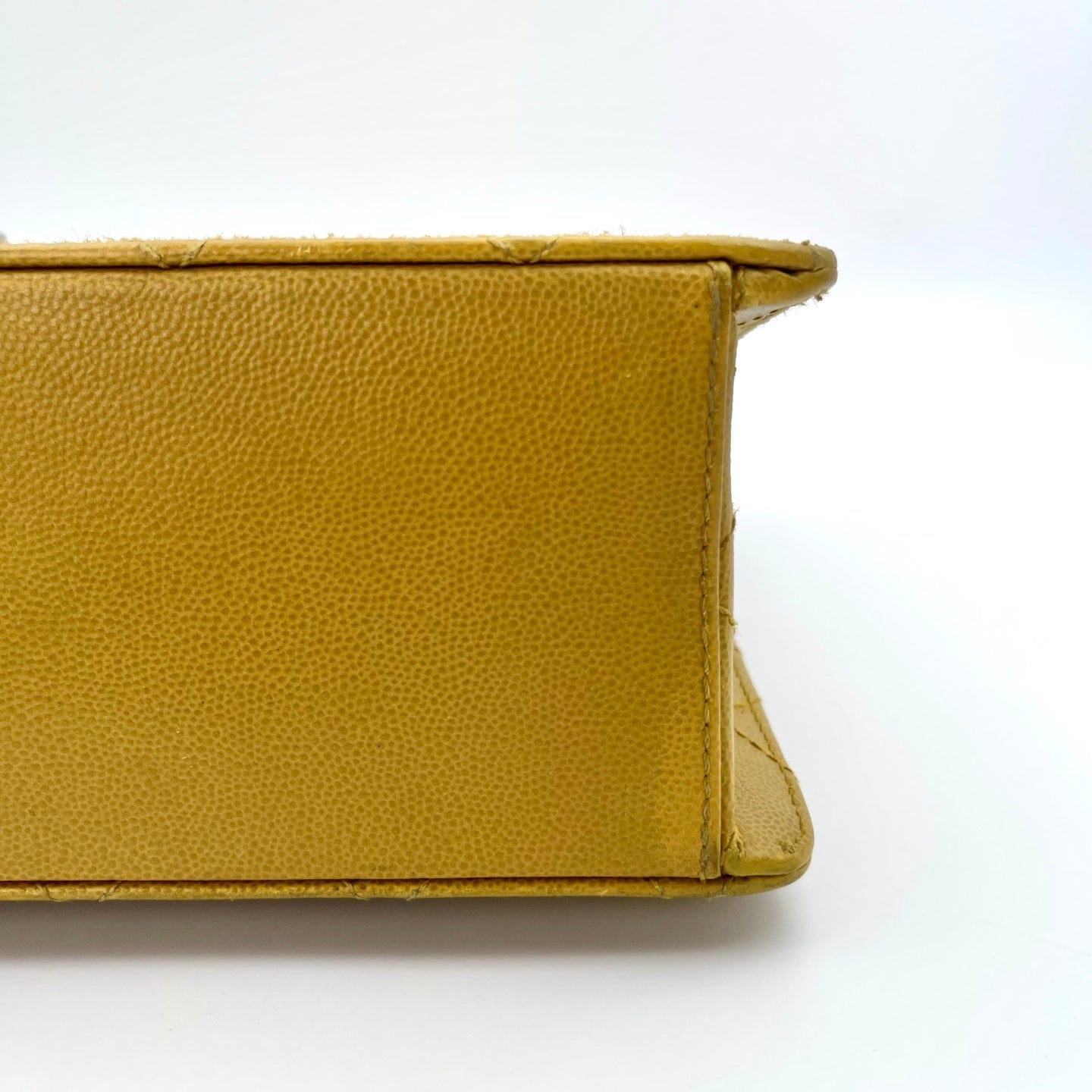 Chanel Classic Flap Ginger Green Caviar Skin Shoulder Bag [Used]