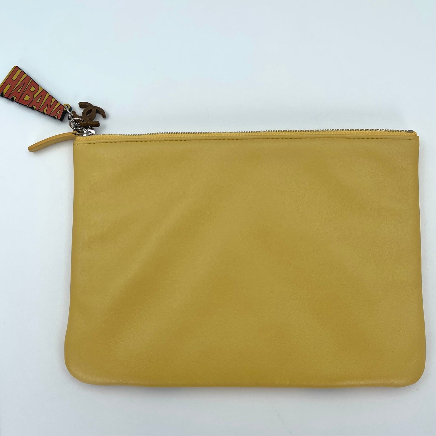 Chanel Limited Edition Ginger Yellow Car Motif Clutch Bag [Used]