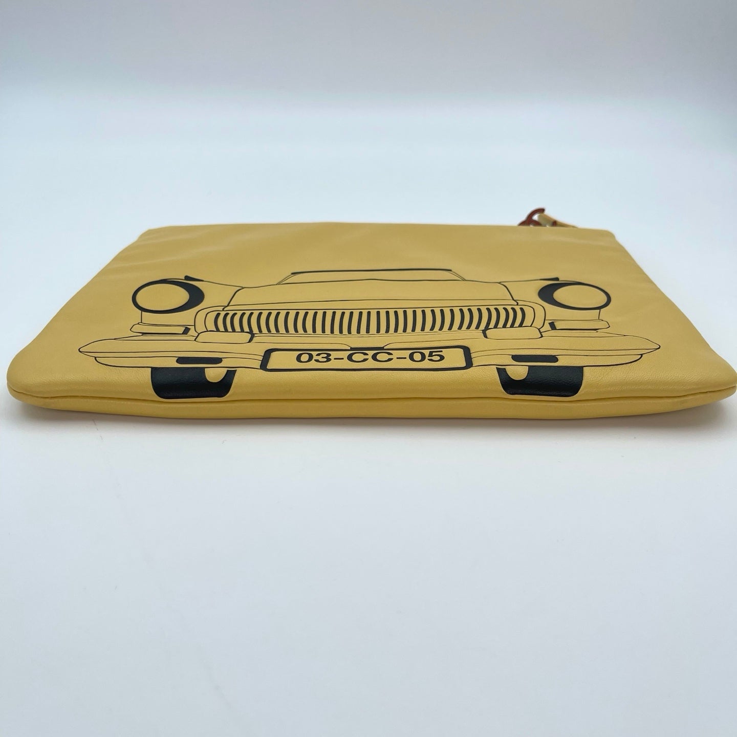 Chanel Limited Edition Ginger Yellow Car Motif Clutch Bag [Used]