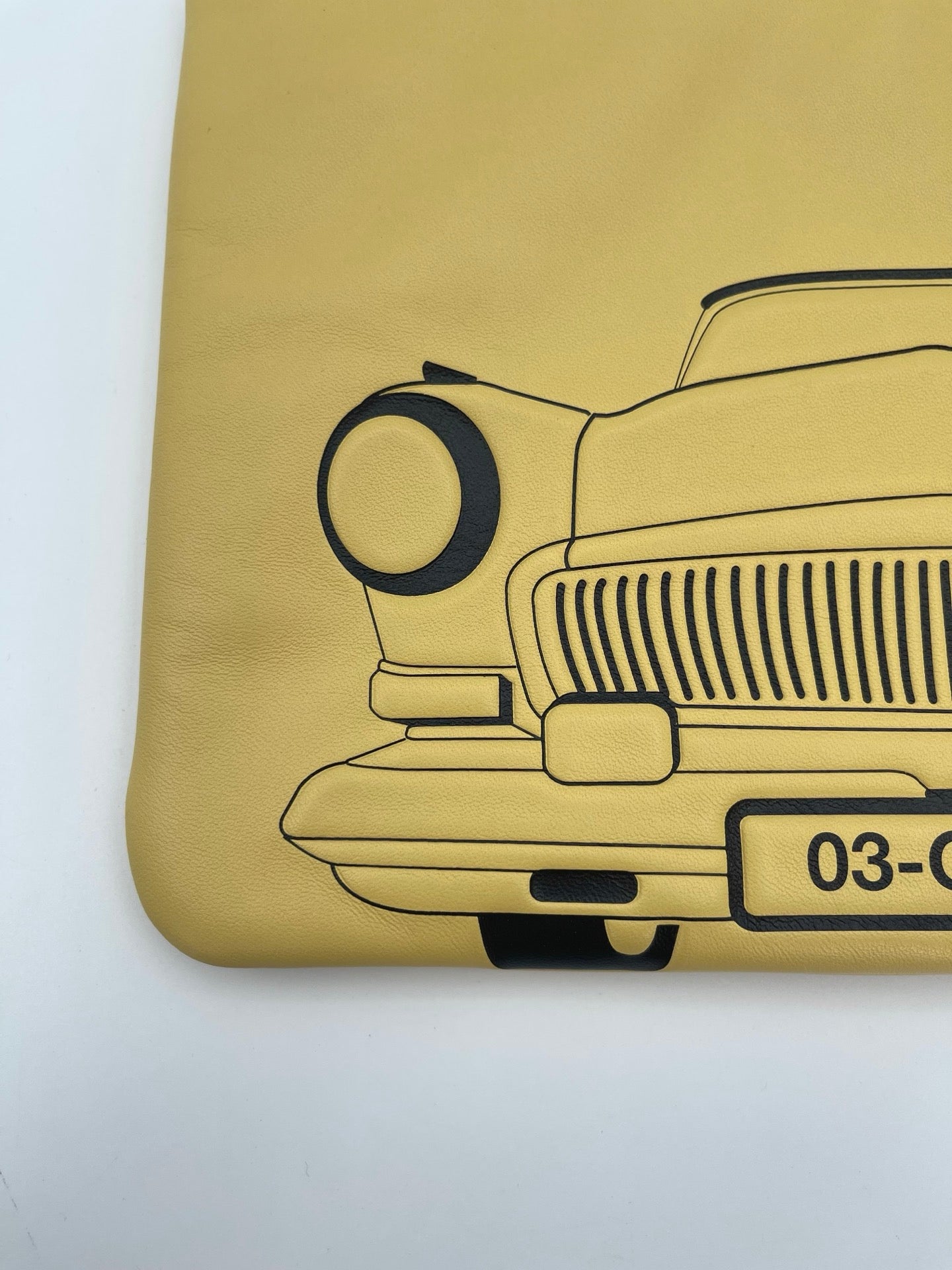 Chanel Limited Edition Ginger Yellow Car Motif Clutch Bag [Used]