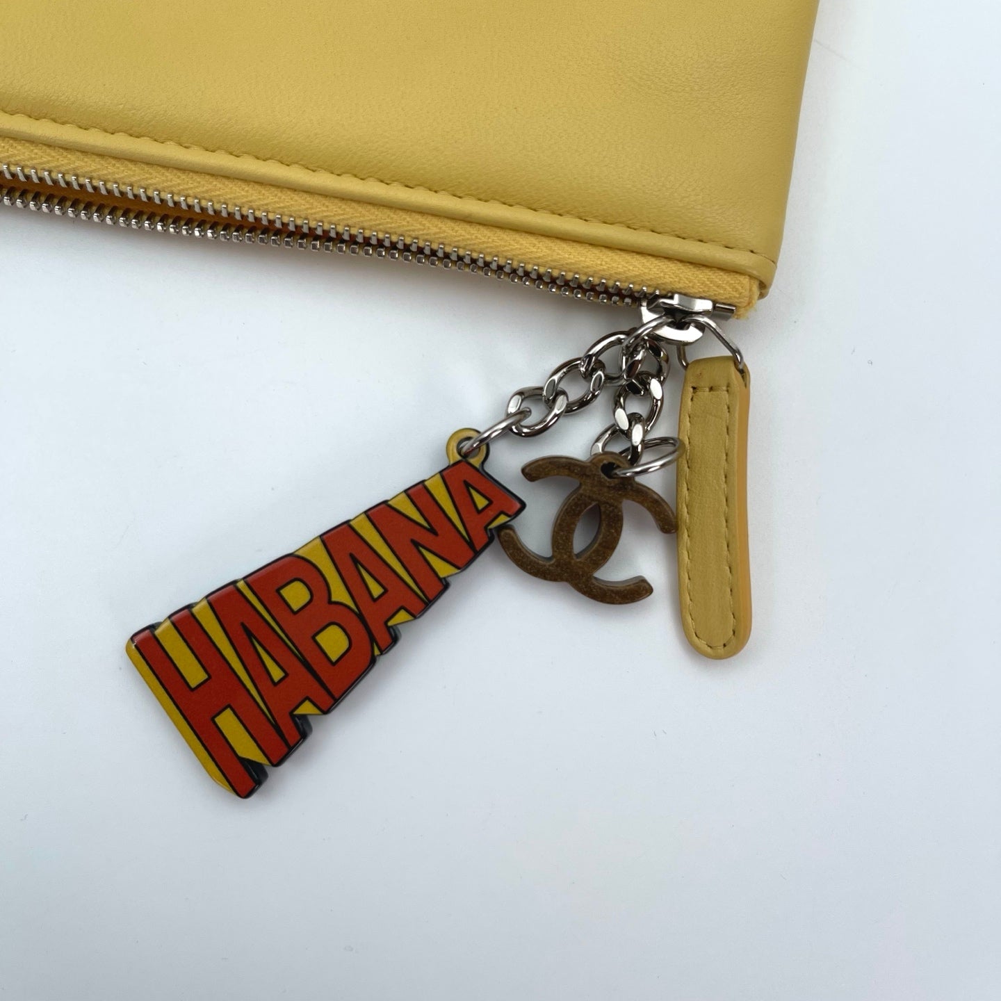 Chanel Limited Edition Ginger Yellow Car Motif Clutch Bag [Used]