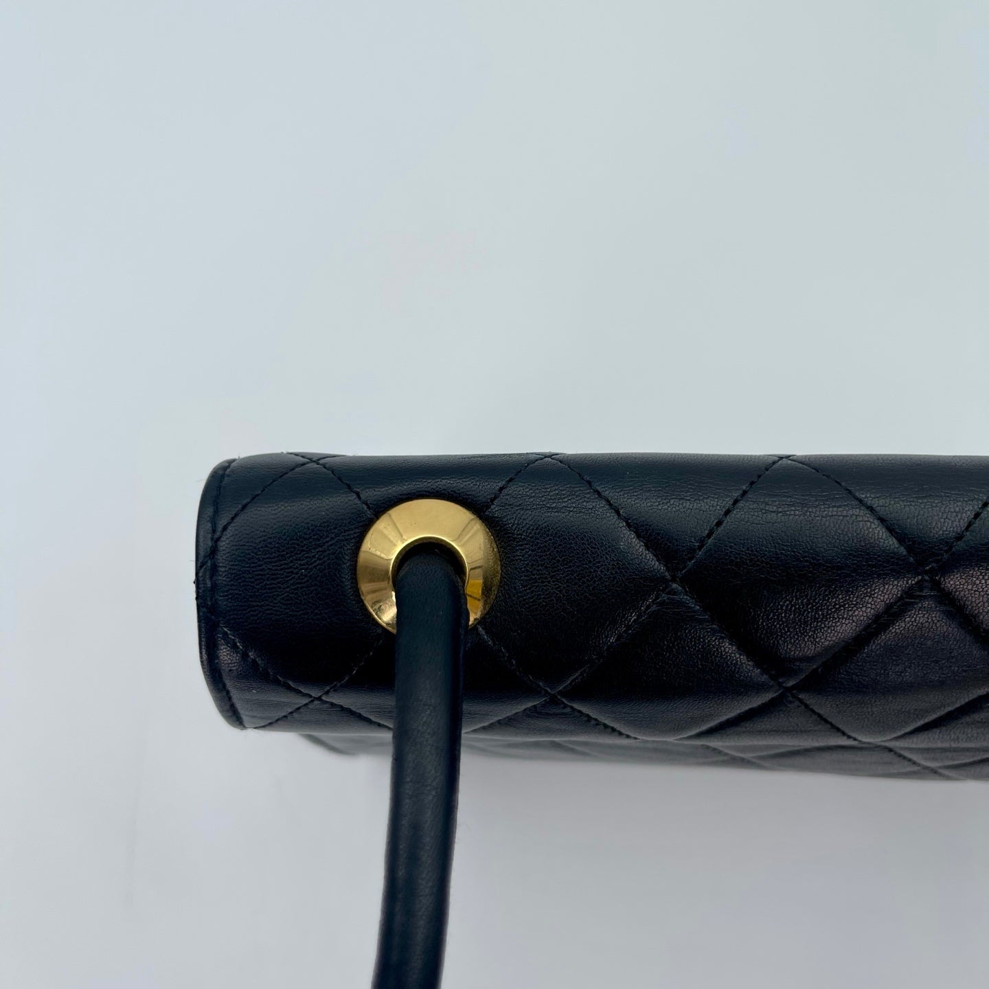 Chanel Black Quilted Lambskin Square Lock Shoulder Bag [Used]