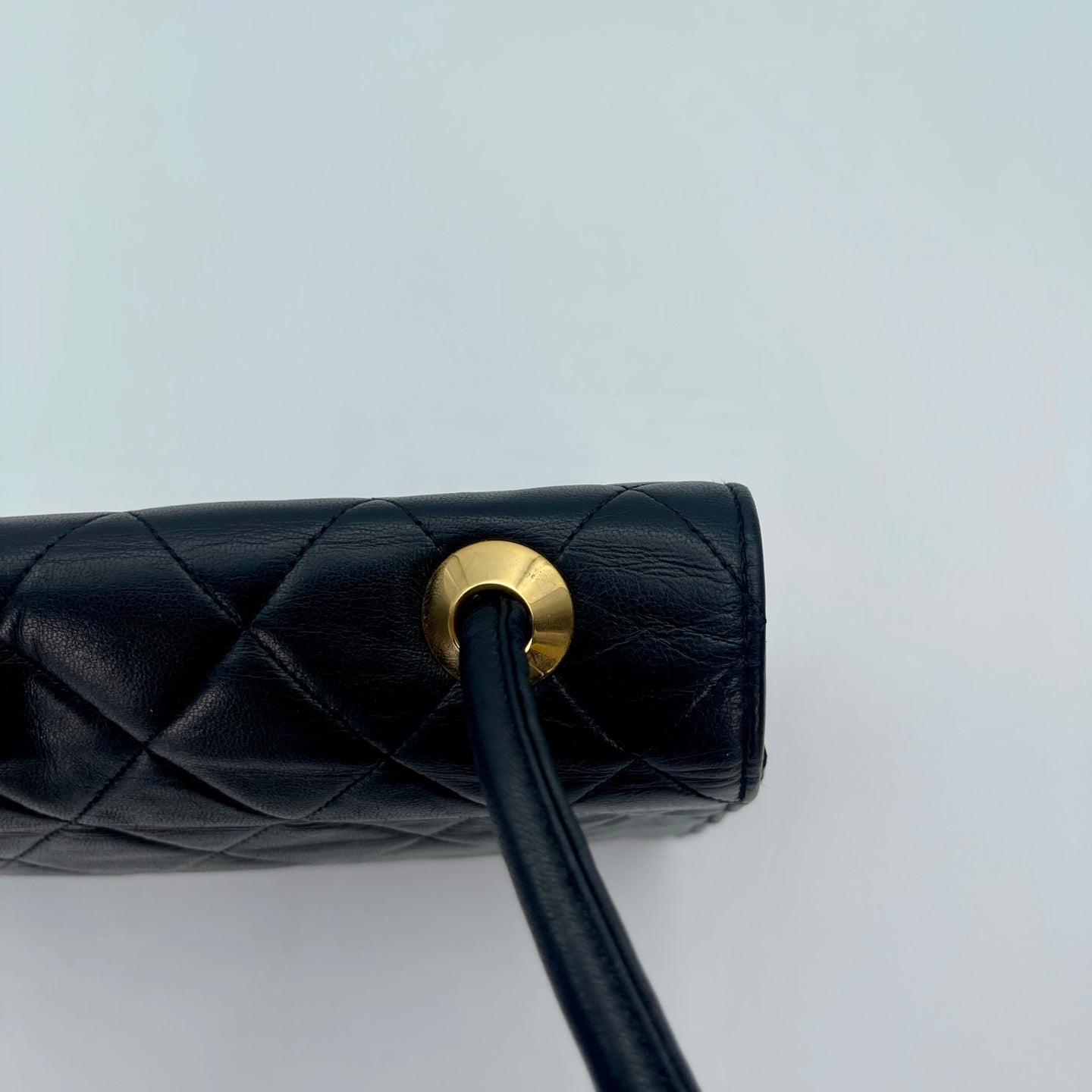 Chanel Black Quilted Lambskin Square Lock Shoulder Bag [Used]