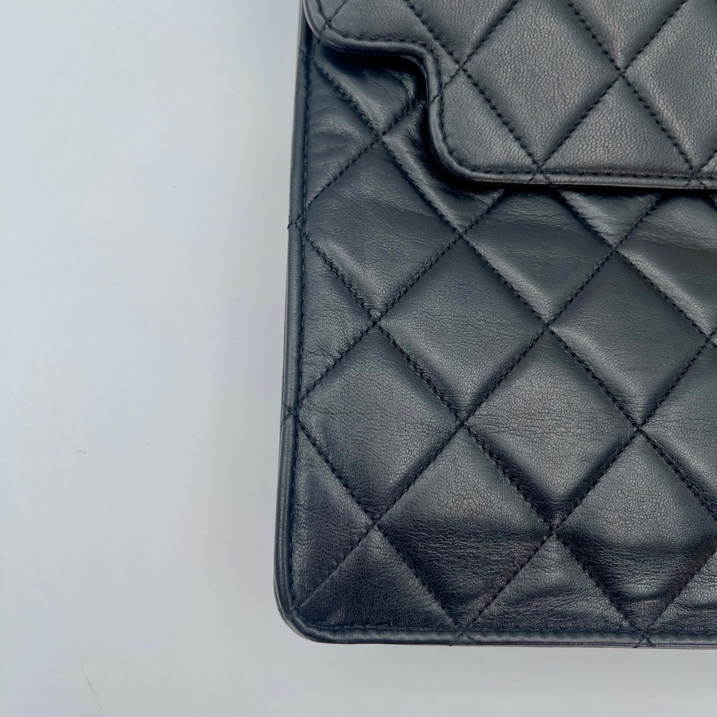 Chanel Black Quilted Lambskin Square Lock Shoulder Bag [Used]