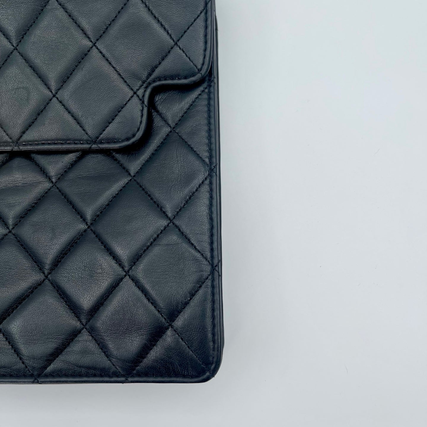 Chanel Black Quilted Lambskin Square Lock Shoulder Bag [Used]