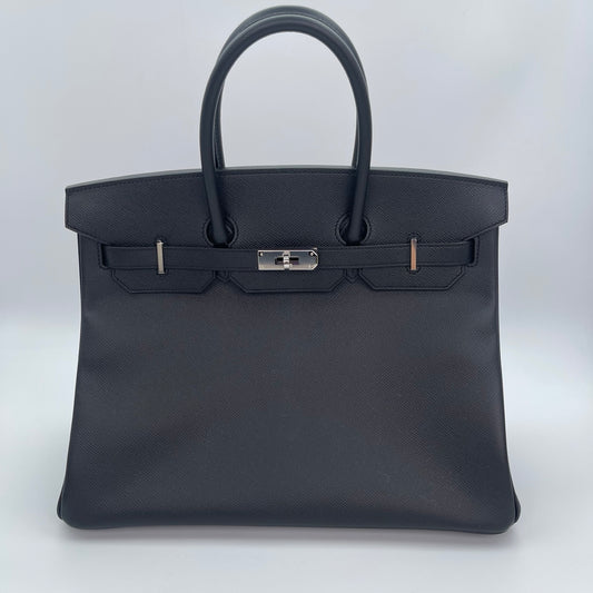 Hermès Birkin 35 Black Epsom Palladium Hardware [Brand New]