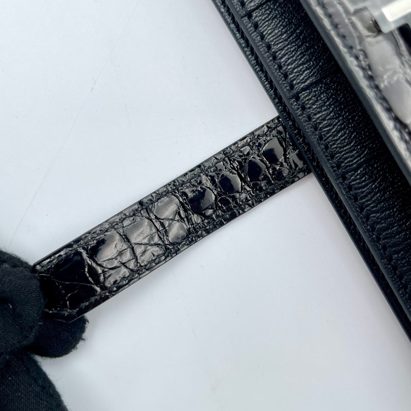 Hermès Bearn Wallet Noir Alligator Palladium Hardware [Brand New]