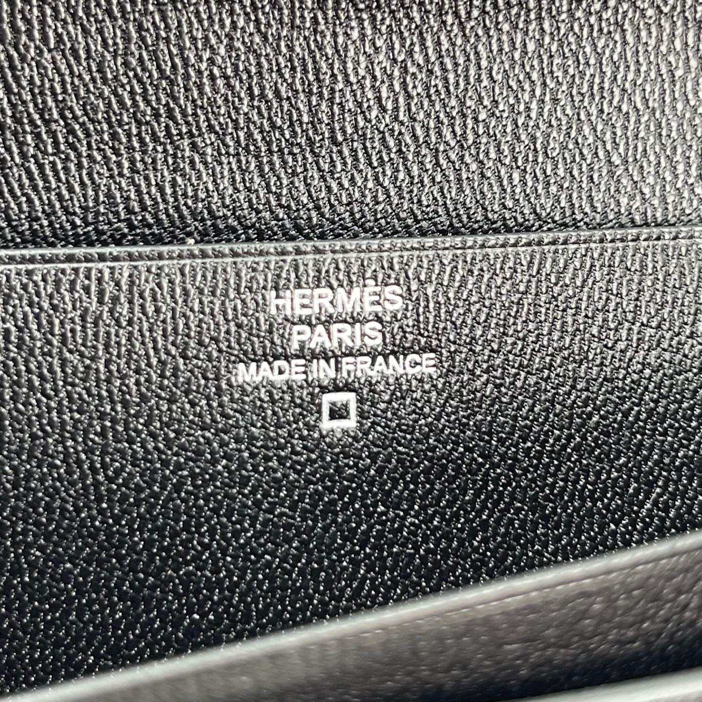 Hermès Bearn Wallet Noir Alligator Palladium Hardware [Brand New]