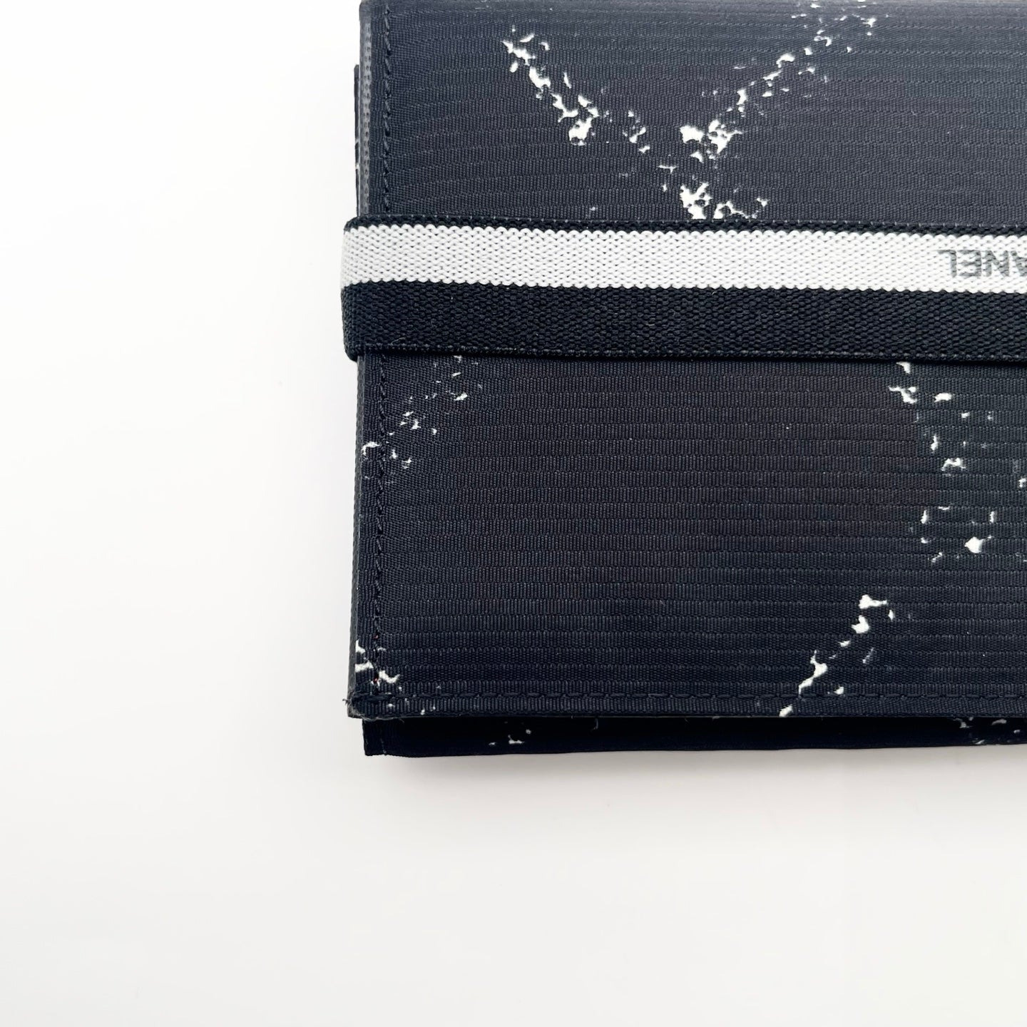 Chanel Black Nylon Sport Line Elastic Band Wallet [Used]