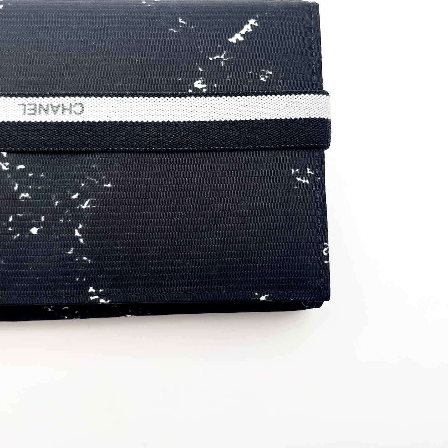 Chanel Black Nylon Sport Line Elastic Band Wallet [Used]