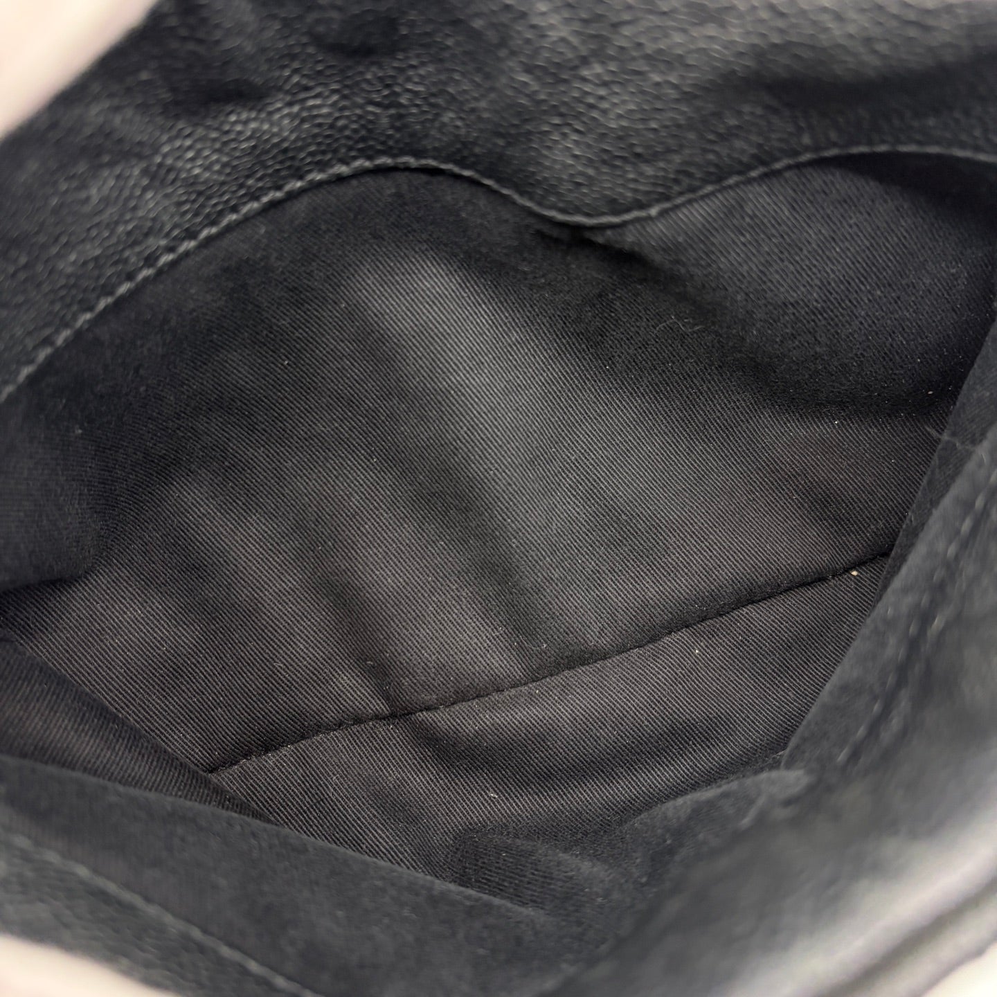 Chanel Quilted Boston Chain Bag Black Cowhide Leather Silver Hardware [Used]