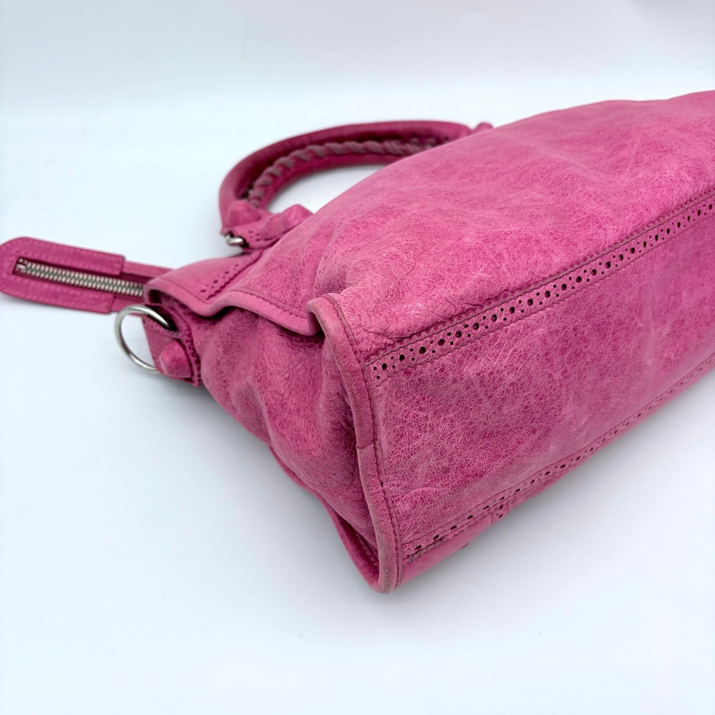 Balenciaga Pink Lace 2WAY City Motorcycle Bag Large [Used]