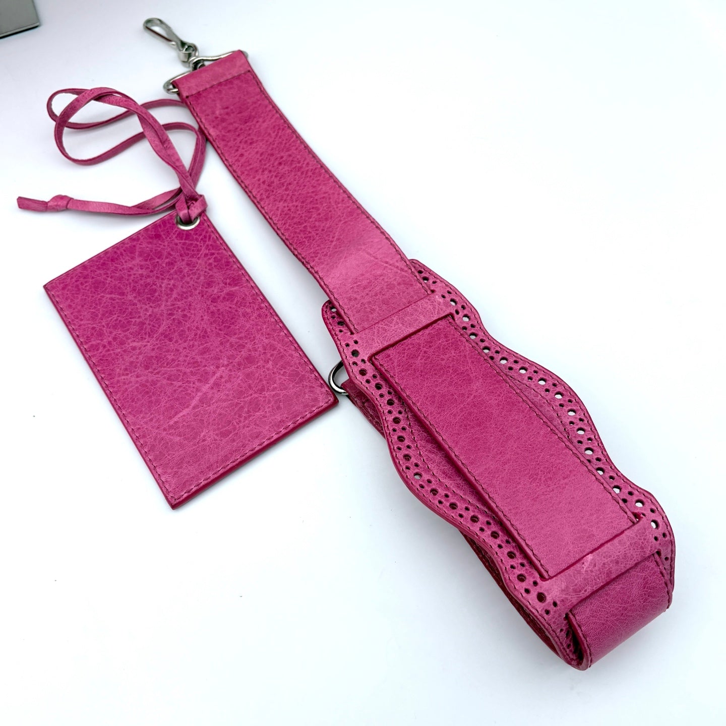 Balenciaga Pink Lace 2WAY City Motorcycle Bag Large [Used]