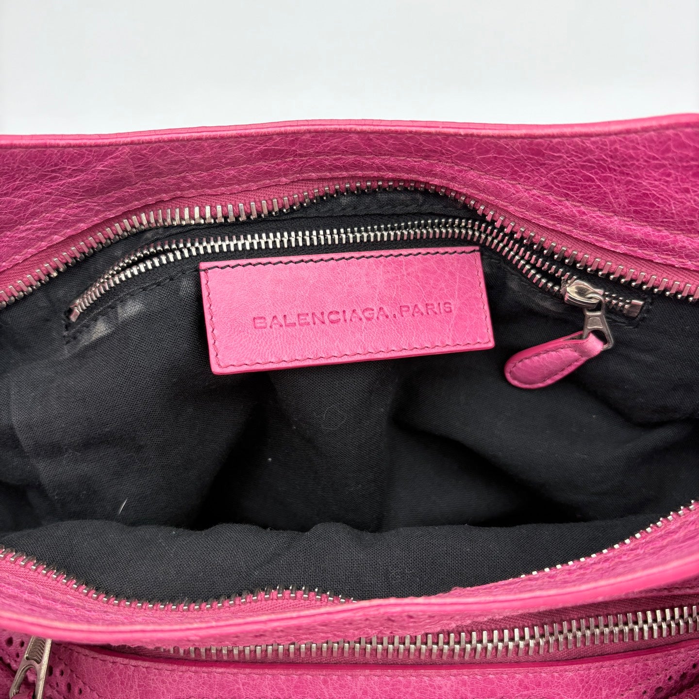 Balenciaga Pink Lace 2WAY City Motorcycle Bag Large [Used]