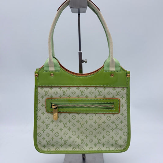 Louis Vuitton Green Denim Square Handbag [Used]