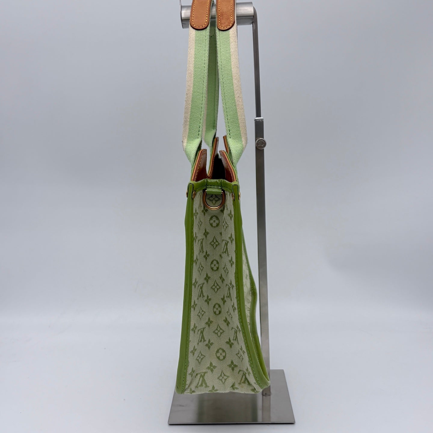 Louis Vuitton Green Denim Square Handbag [Used]