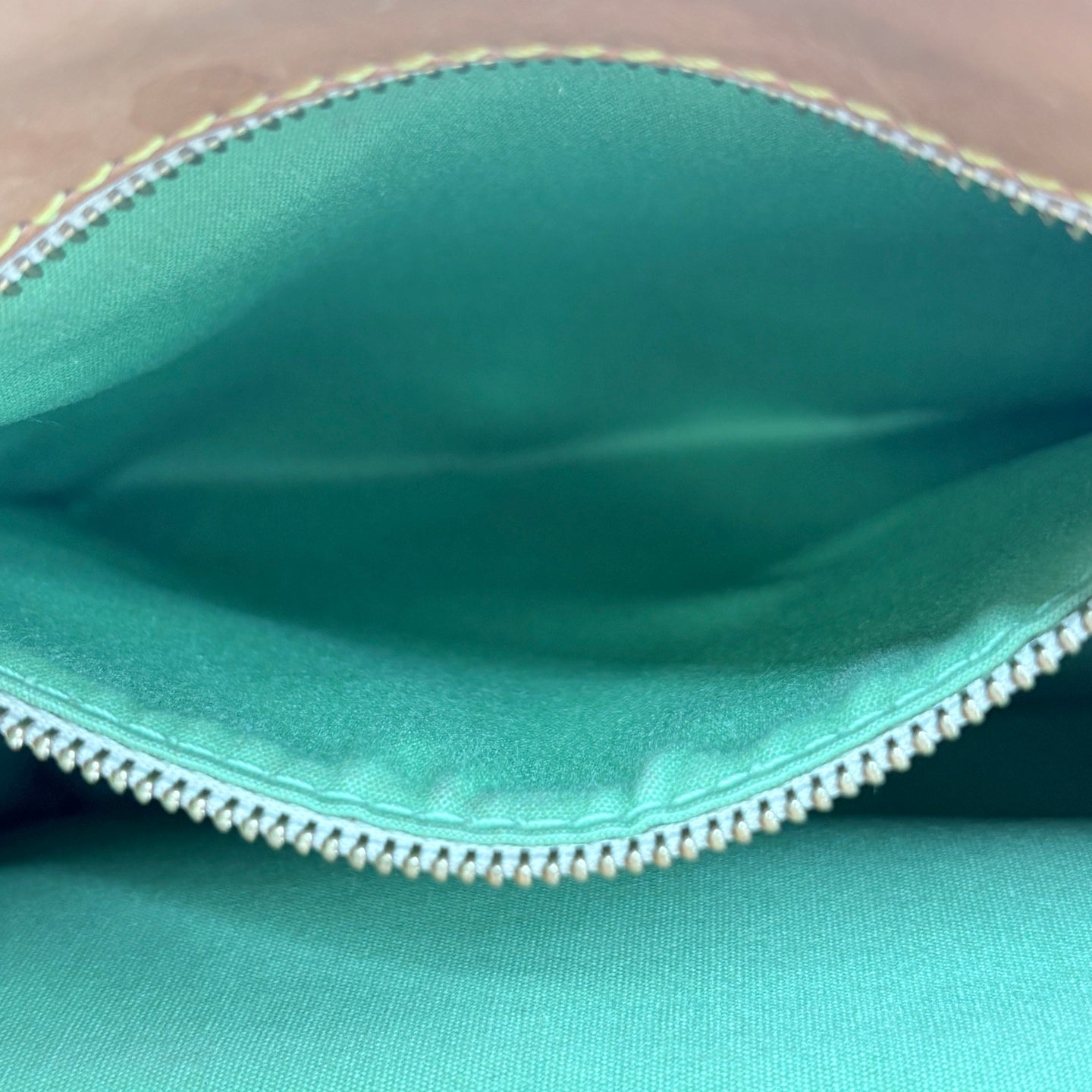 Louis Vuitton Green Denim Square Handbag [Used]