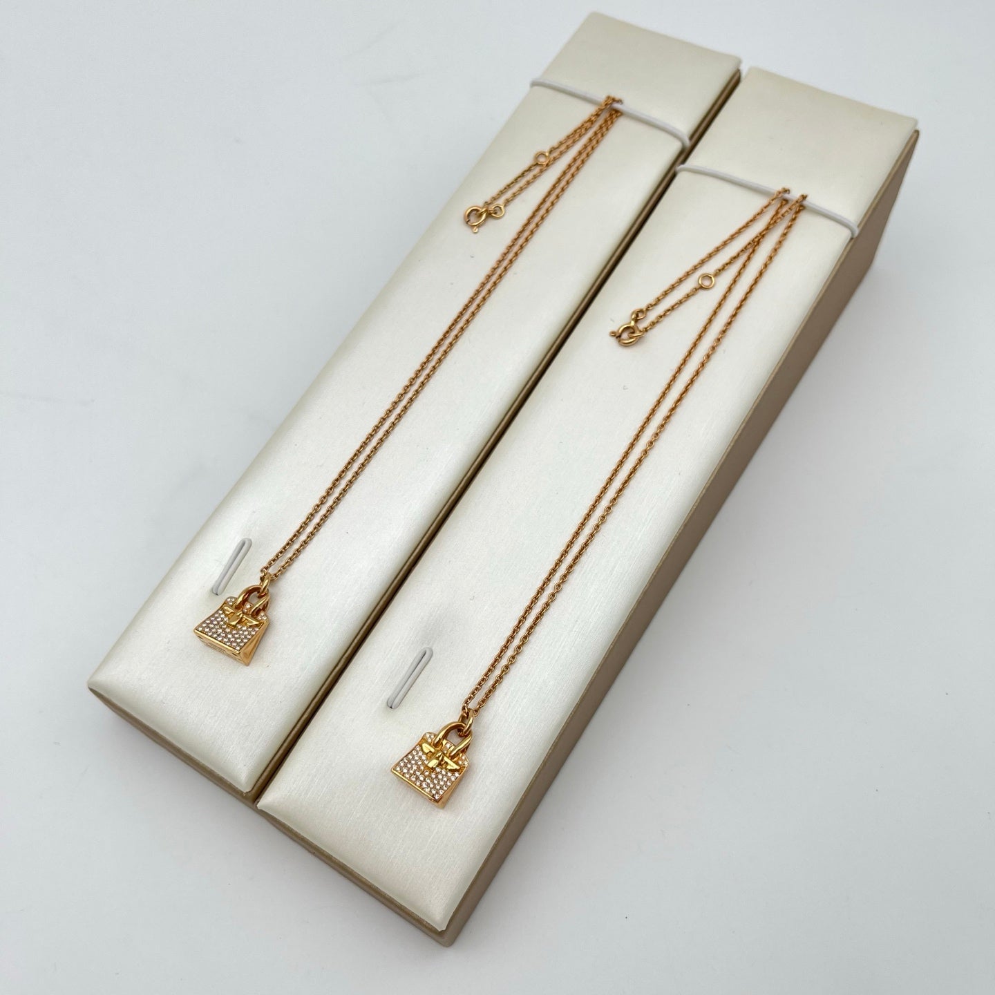 Hermès Birkin Pendant Necklace Diamond-Set 18K Rose Gold [Used]