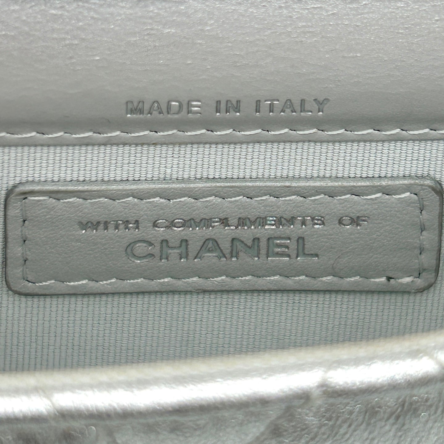 Chanel 24C Metallic Silver Quilted Star CC Waist Shoulder Bag [Used]