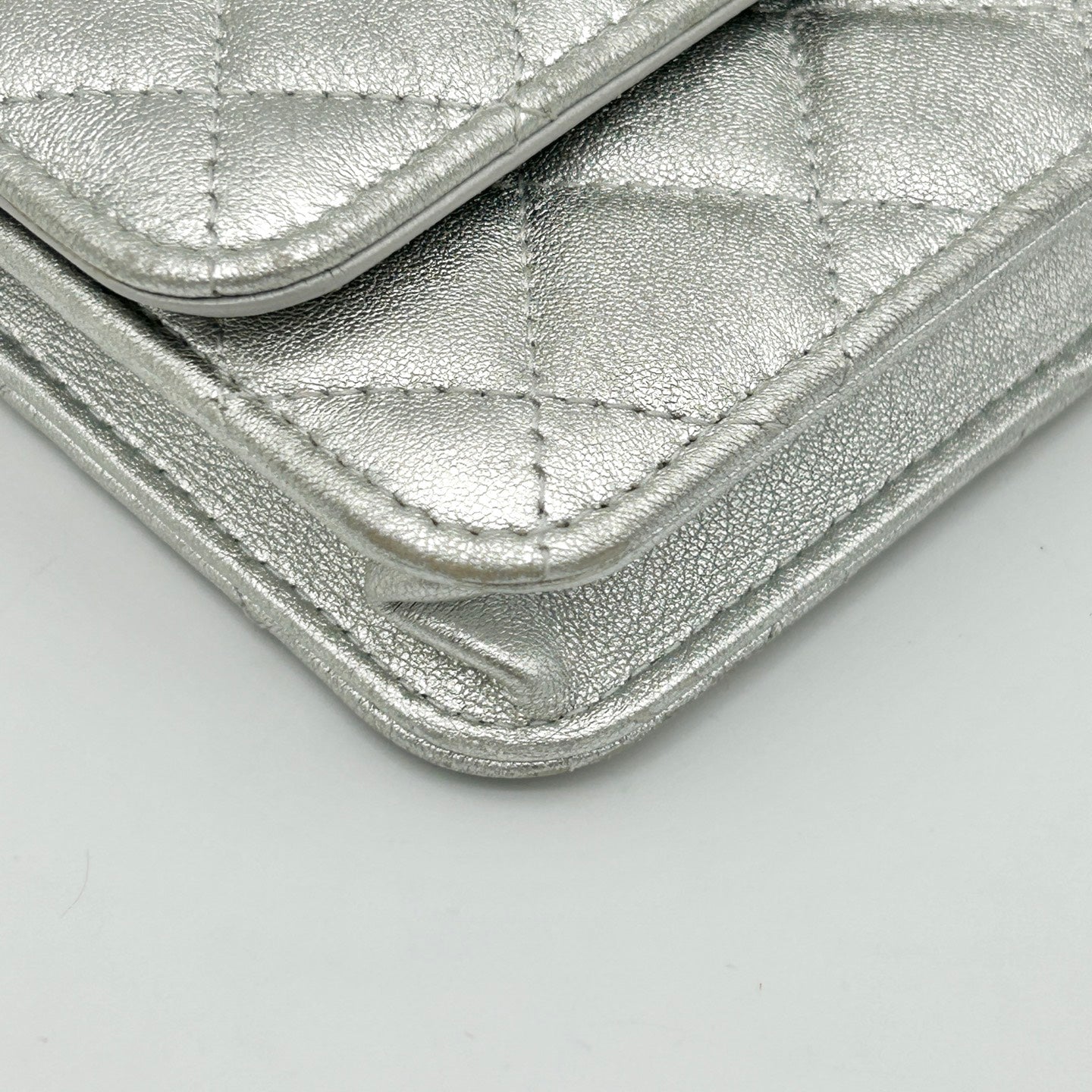 Chanel 24C Metallic Silver Quilted Star CC Waist Shoulder Bag [Used]