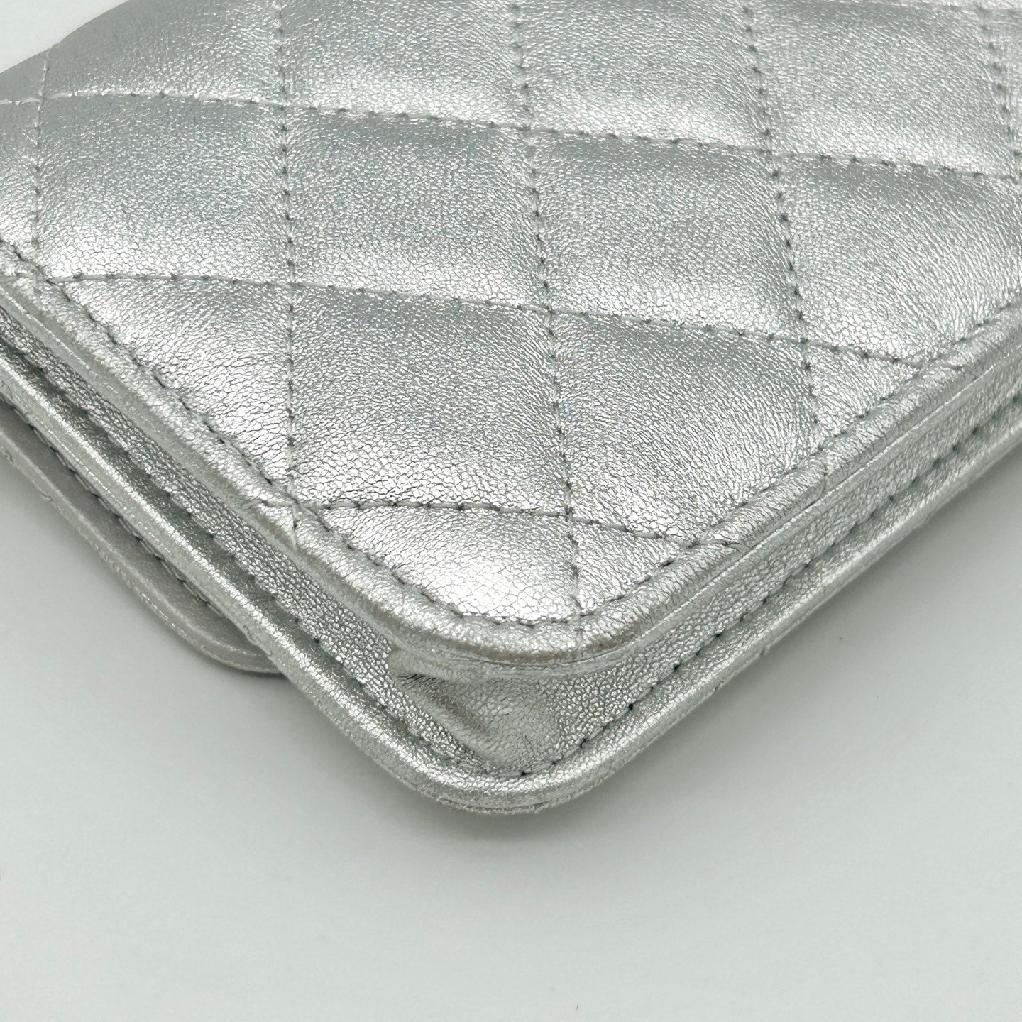 Chanel 24C Metallic Silver Quilted Star CC Waist Shoulder Bag [Used]