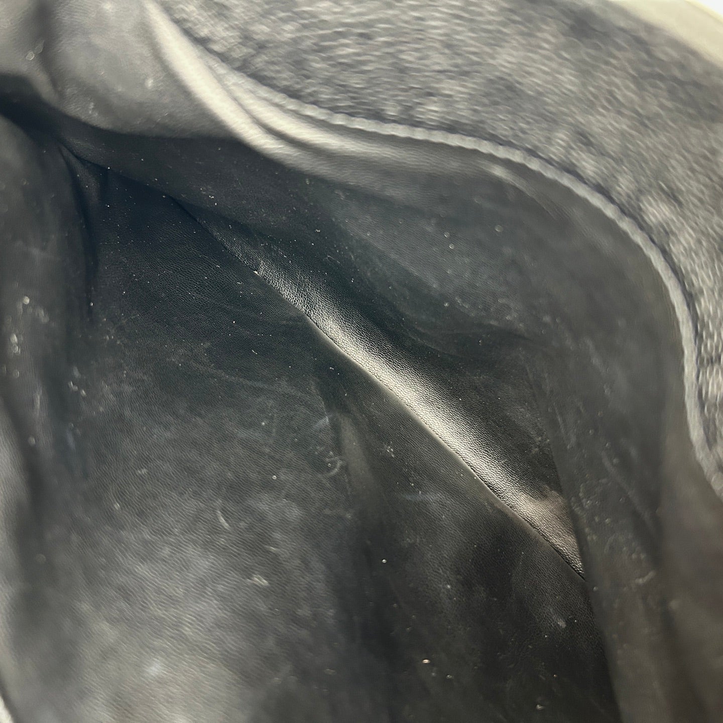 Chanel CC Logo Calfskin Tote Bag Black Gold [Used]