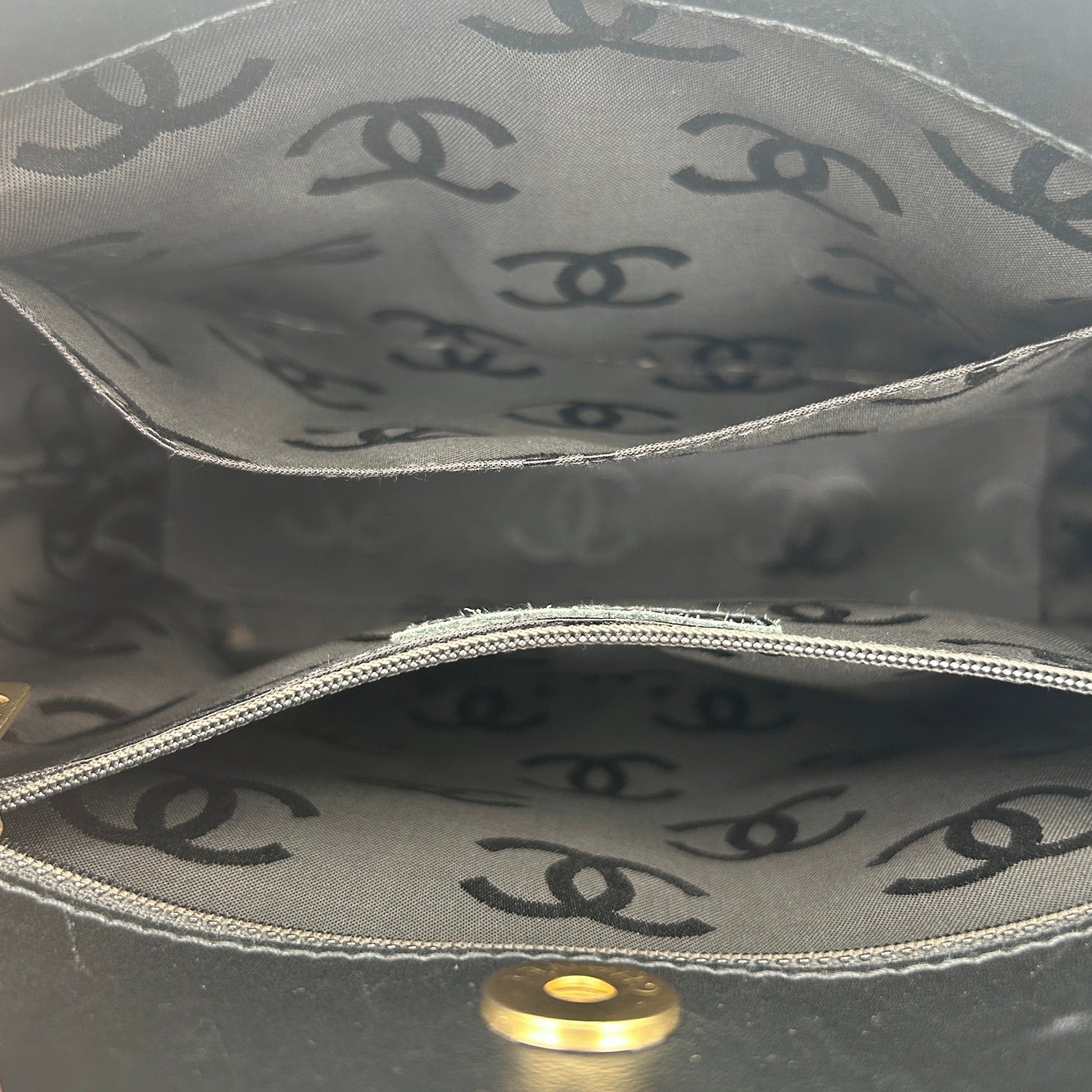 Chanel Vintage Black Calfskin Wild Stitch Tote Bag Gold Hardware [Used]
